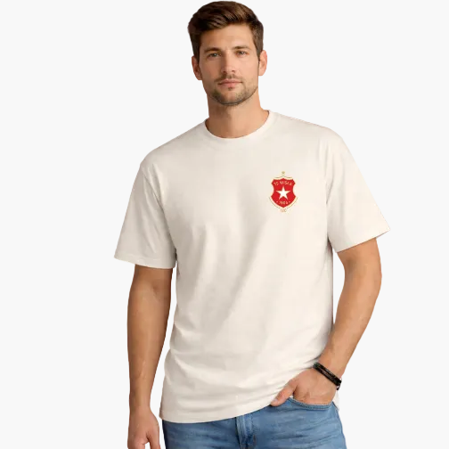 T-shirt Stadion Retro - biały - Wisła Kraków Offical FanShop