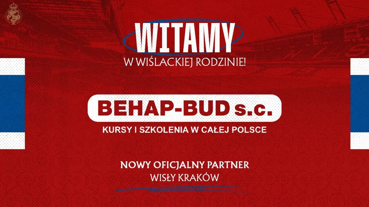 Zdjęcie: BEHAP-BUD oficjalnym Partnerem Wisły Kraków