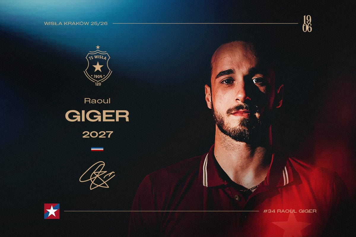 Raoul Giger na dłużej przy R22 - Wisła Kraków® Official Platform