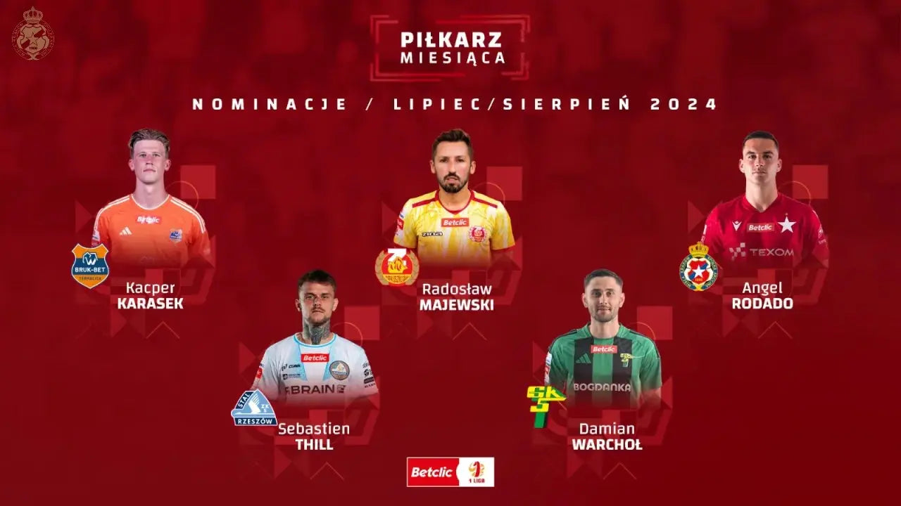 Zdjęcie: Betclic 1 Liga wybiera piłkarza lipca i sierpnia
