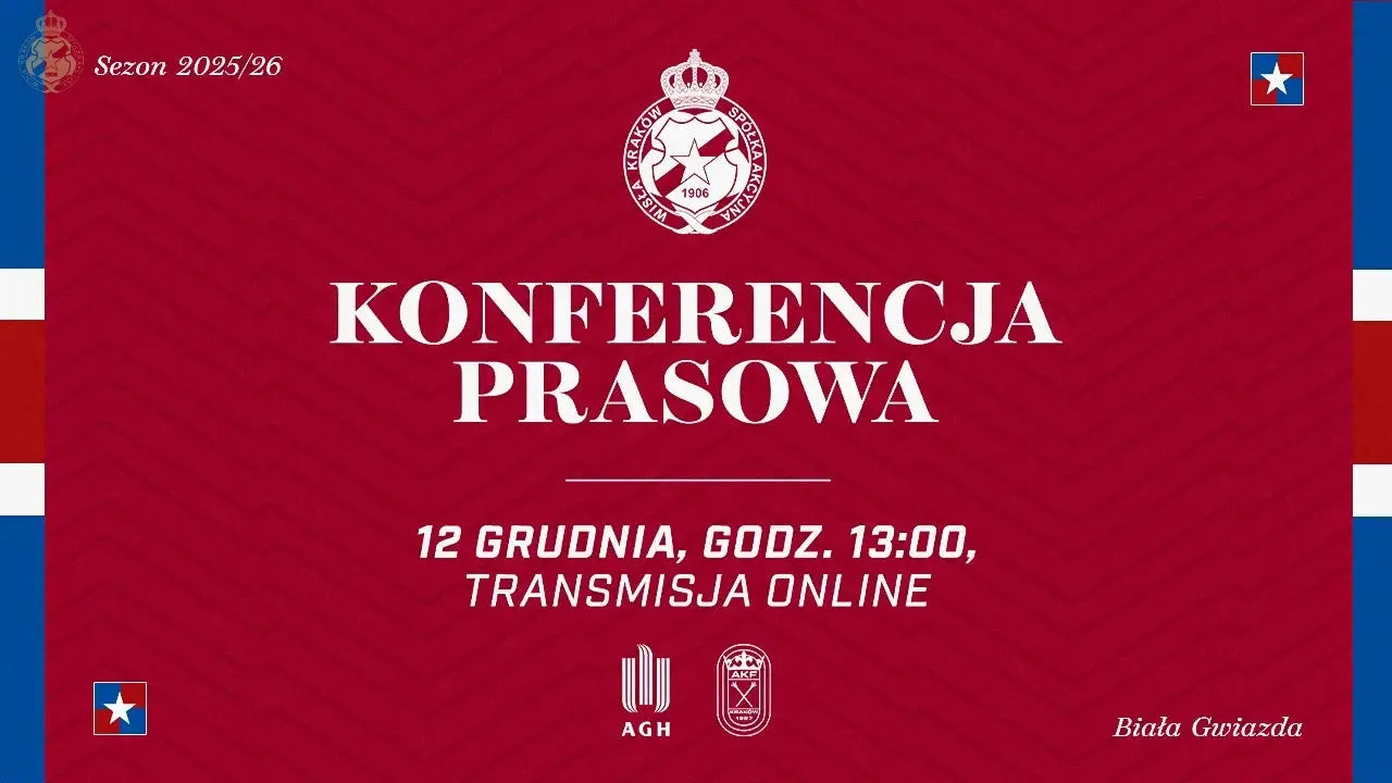 Zdjęcie: Współpraca TS Wisła Kraków SA, AGH, AKF - Konferencja prasowa 12.12.2025r.
