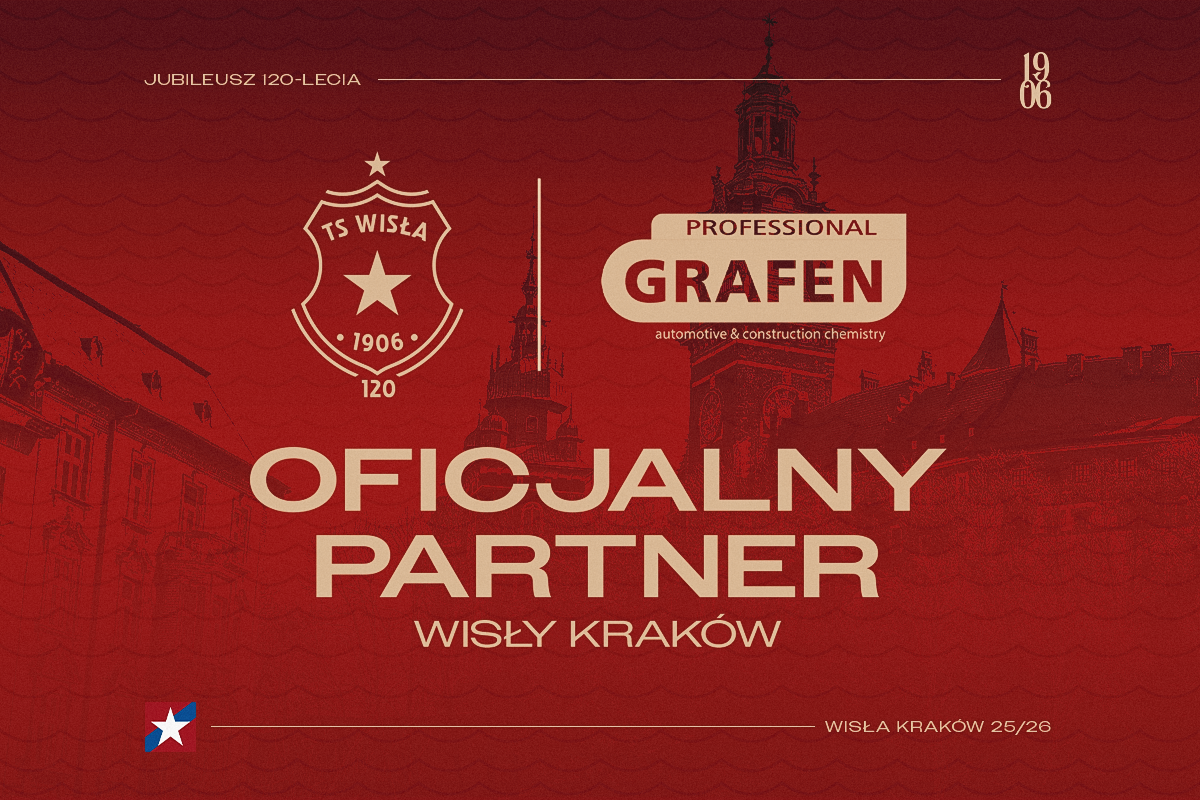 Grafen Professional Oficjalnym Partnerem Wisły Kraków - Wisła Kraków® Official Platform