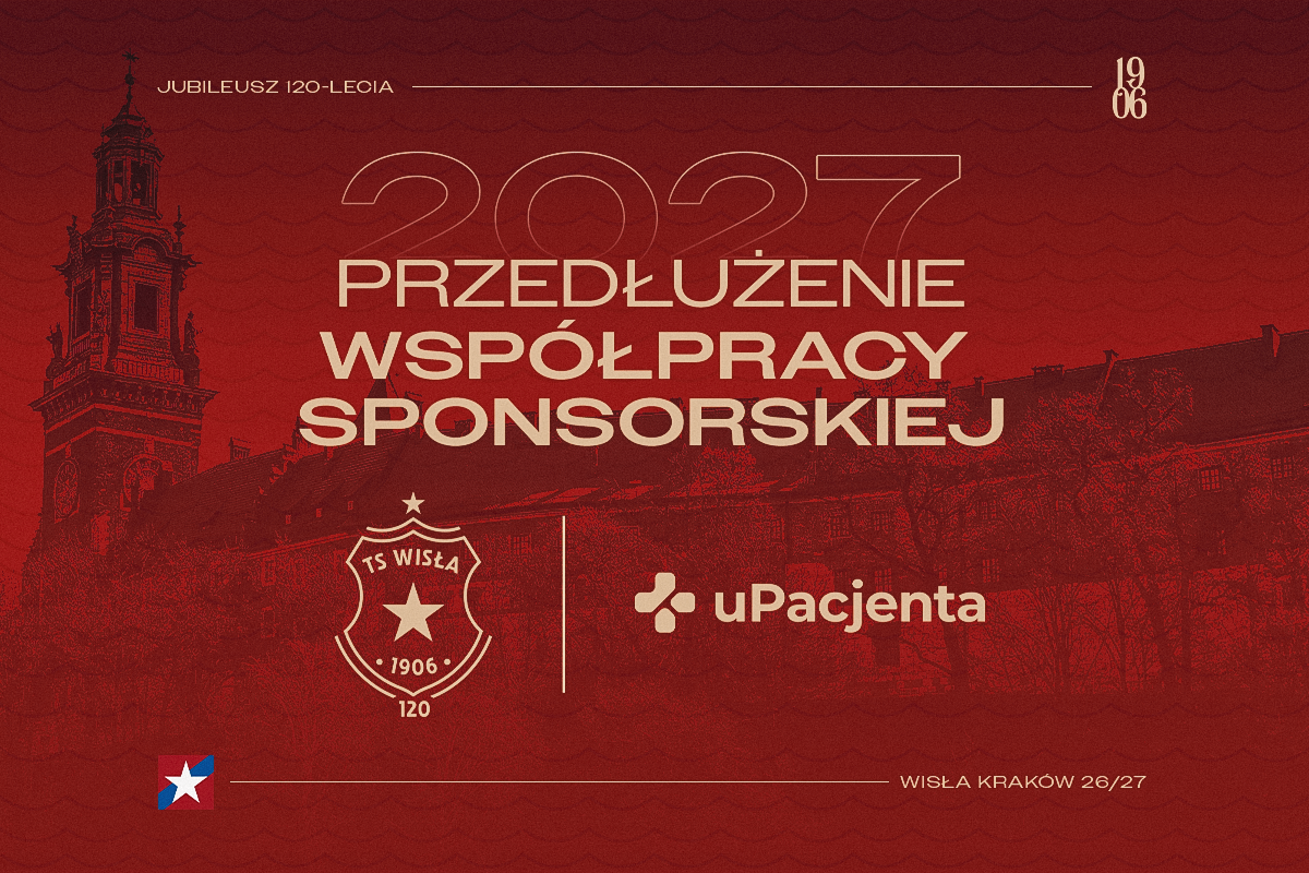 Wisła Kraków kontynuuje współpracę z uPacjenta