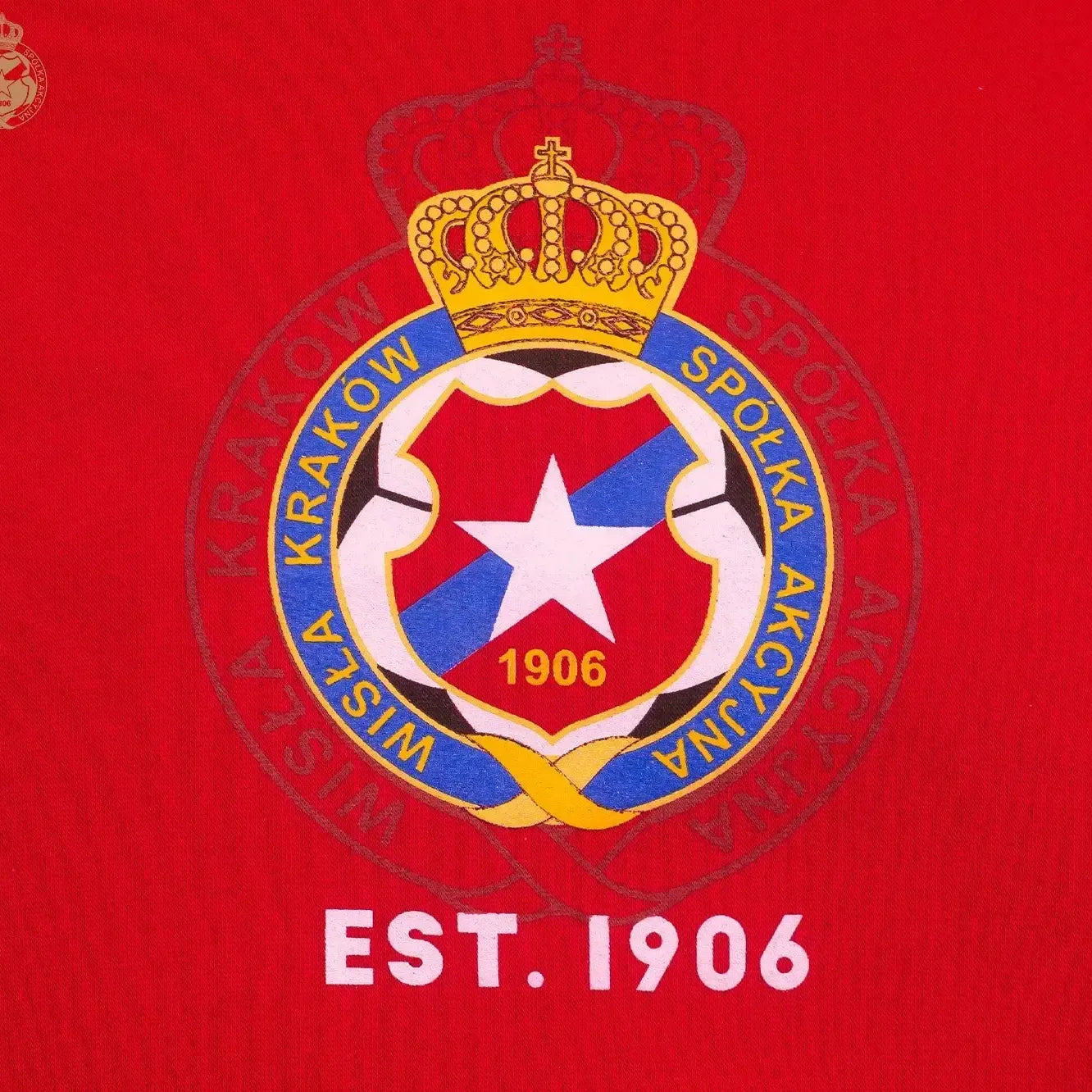 Bluza z kapturem Herb - czerwona Official FanShop - TS Wisła Kraków SA