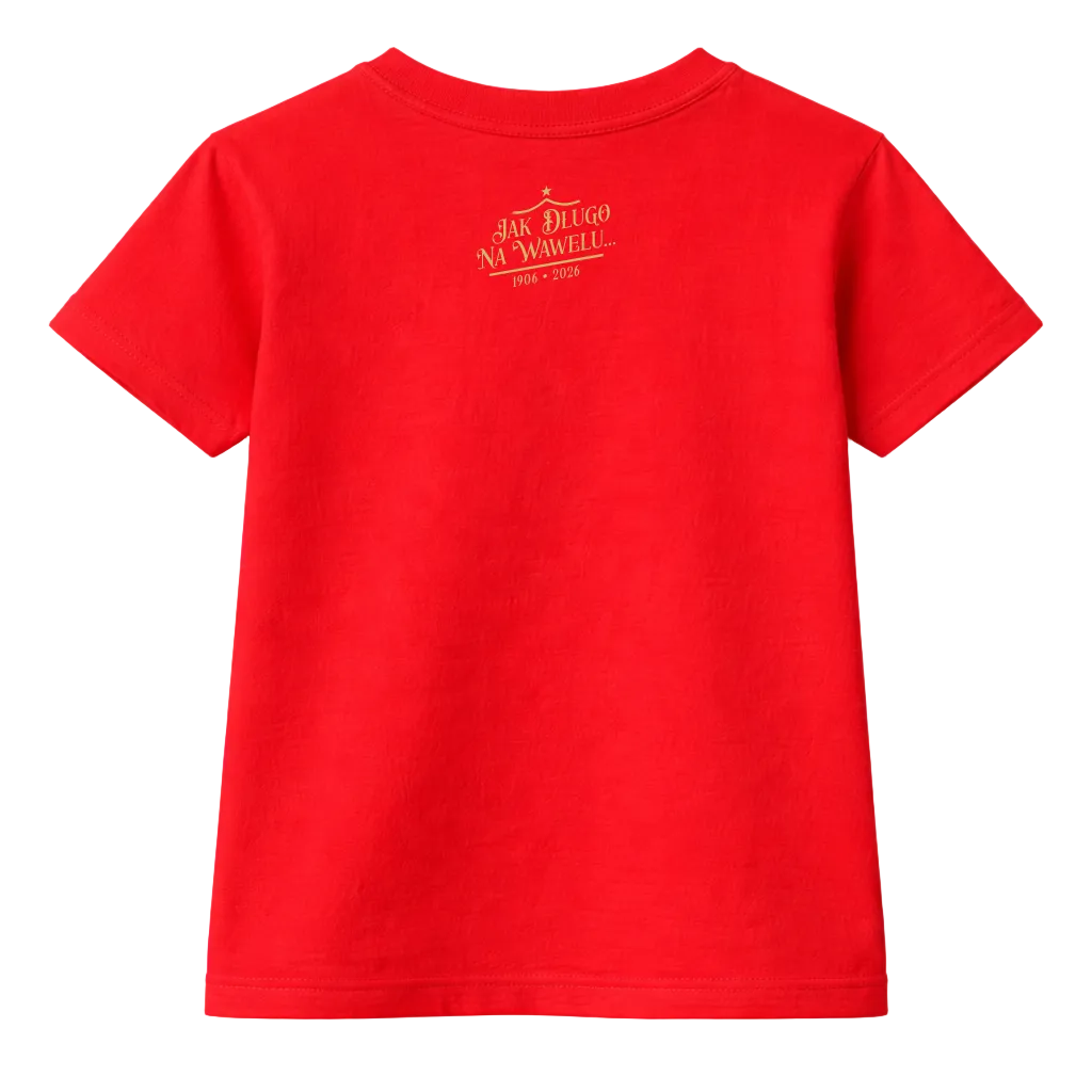 T-shirt Herb 120 damski - czerwony - Wisła Kraków® Official Platform