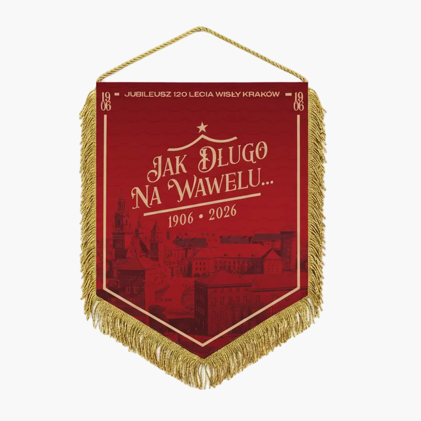 Proporczyk Jubileuszowy 120 lat - Wisła Kraków Offical FanShop