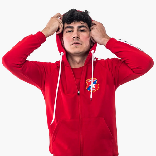 Bluza #WIS z kapturem - czerwona Official FanShop - TS Wisła Kraków SA