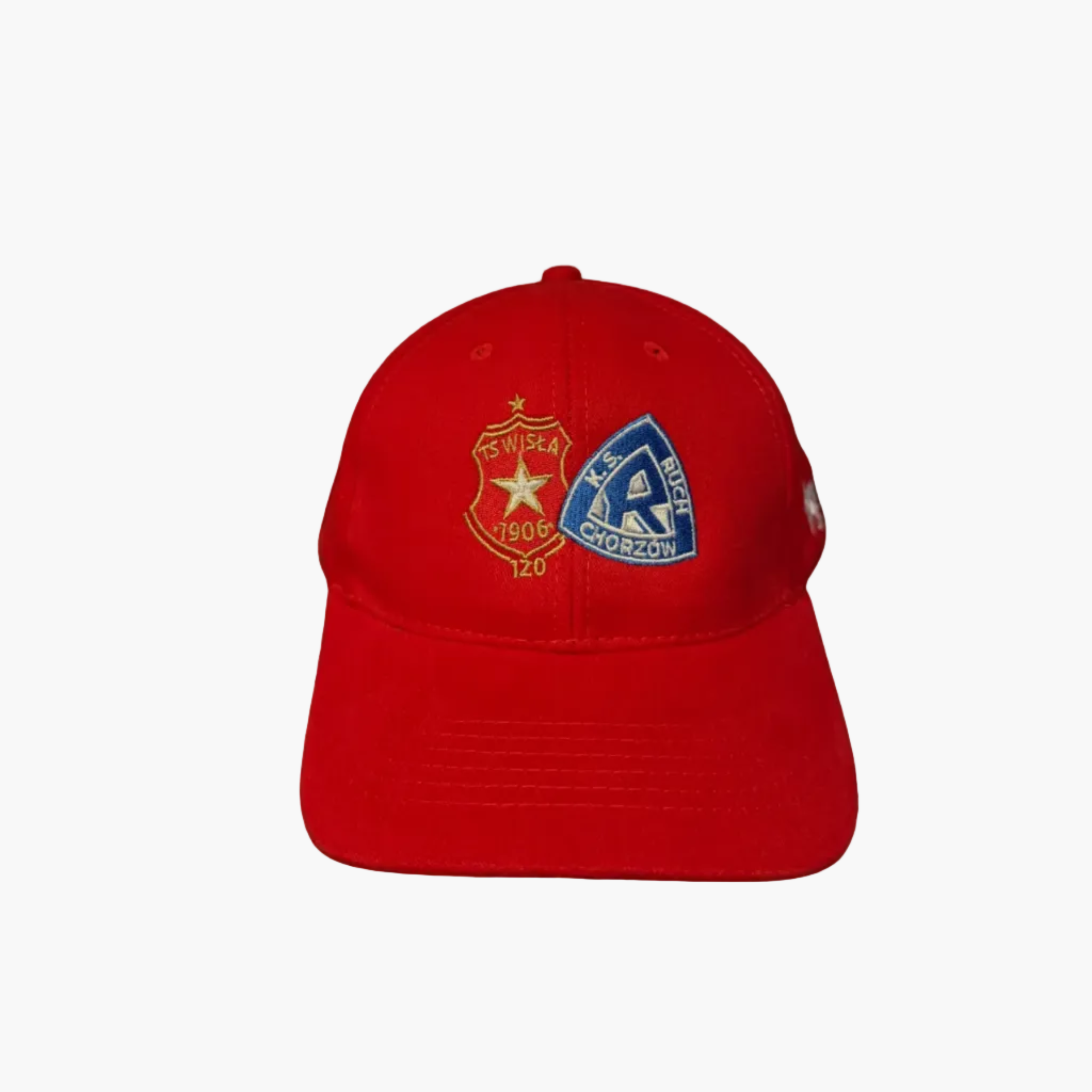 Czapka z daszkiem Wisla i Ruch kolor - czerwona - Wisła Kraków Offical FanShop