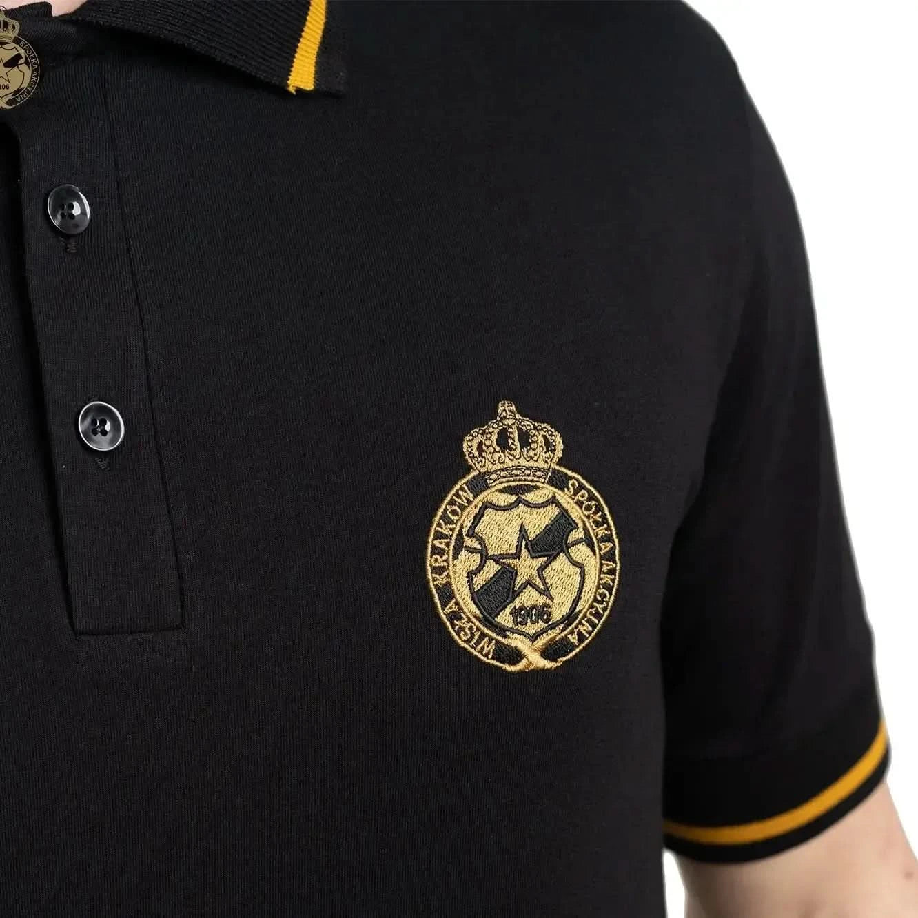 Polo Herb - czarne Official FanShop - TS Wisła Kraków SA