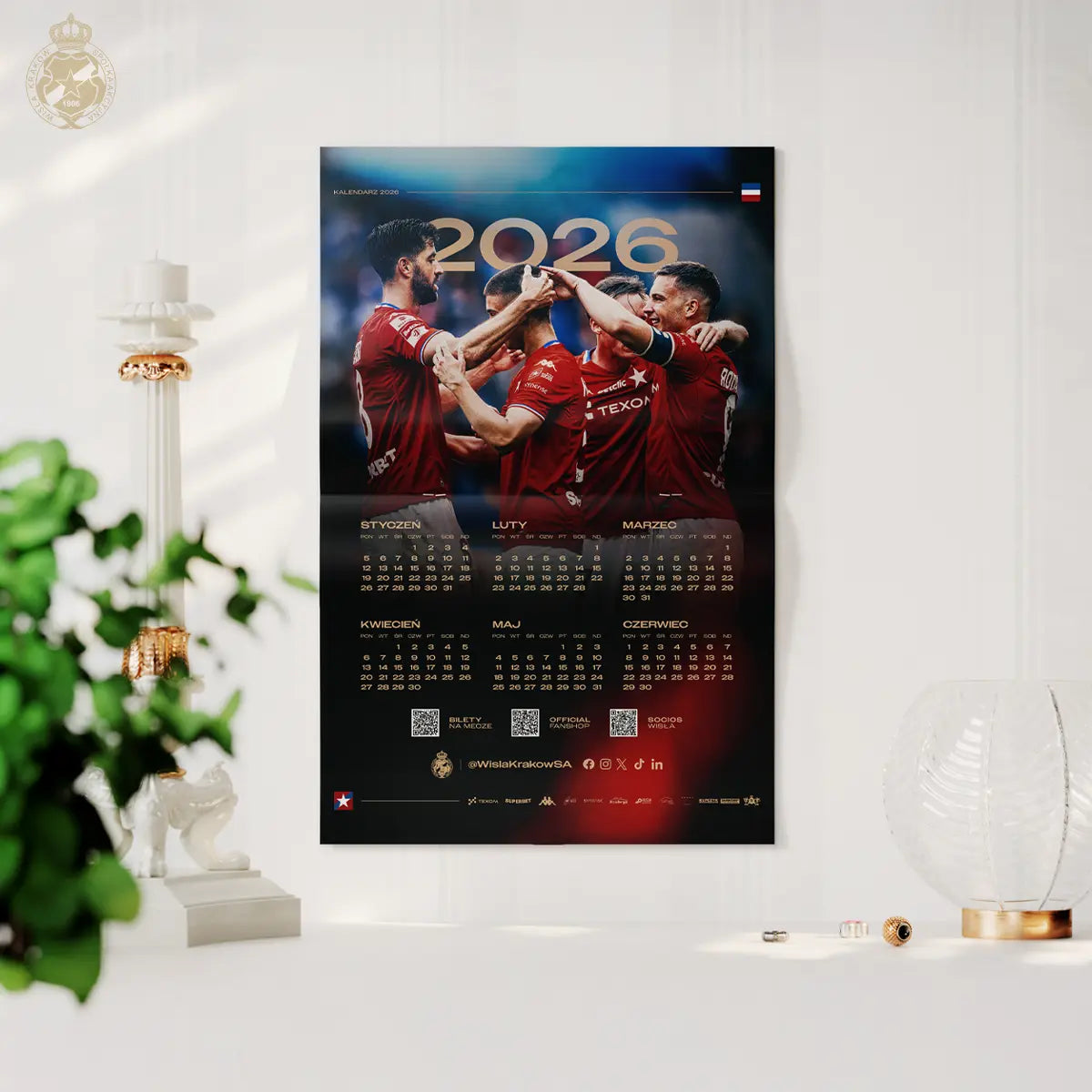 Kalendarz ścienny B1 - 2026 Official FanShop - TS Wisła Kraków SA