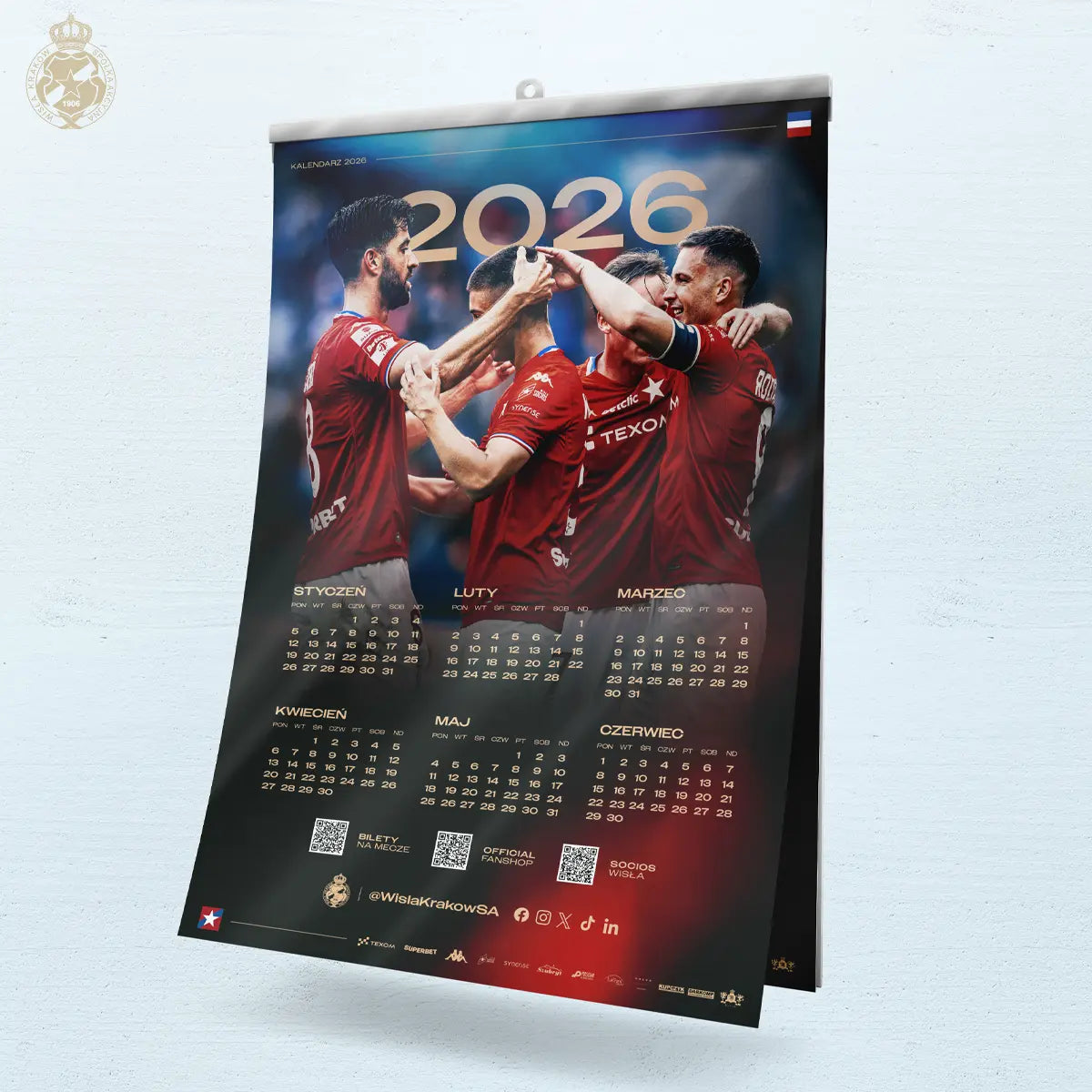 Kalendarz ścienny B1 - 2026 Official FanShop - TS Wisła Kraków SA