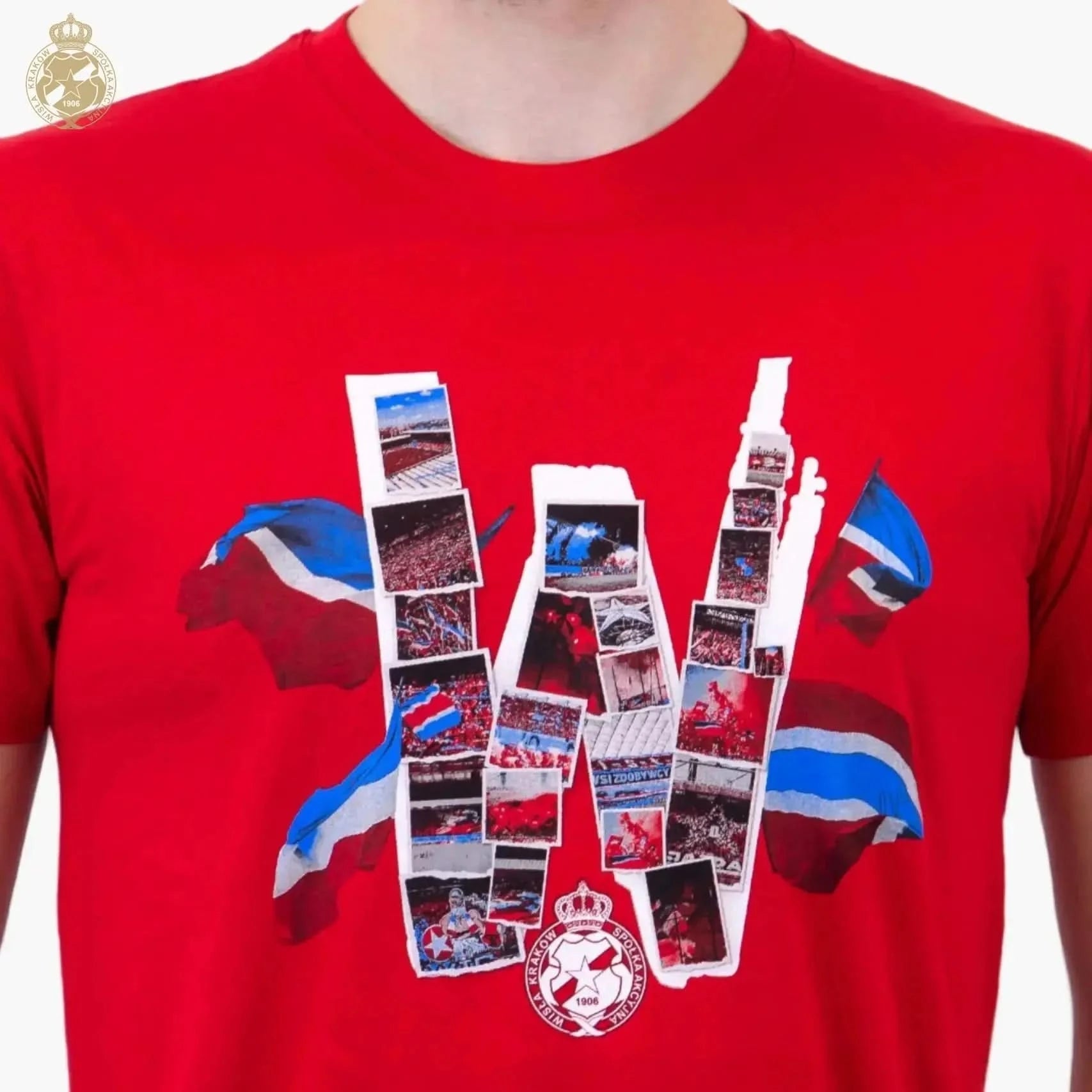 T-shirt W jak Wisła - czerwony Official FanShop - TS Wisła Kraków SA