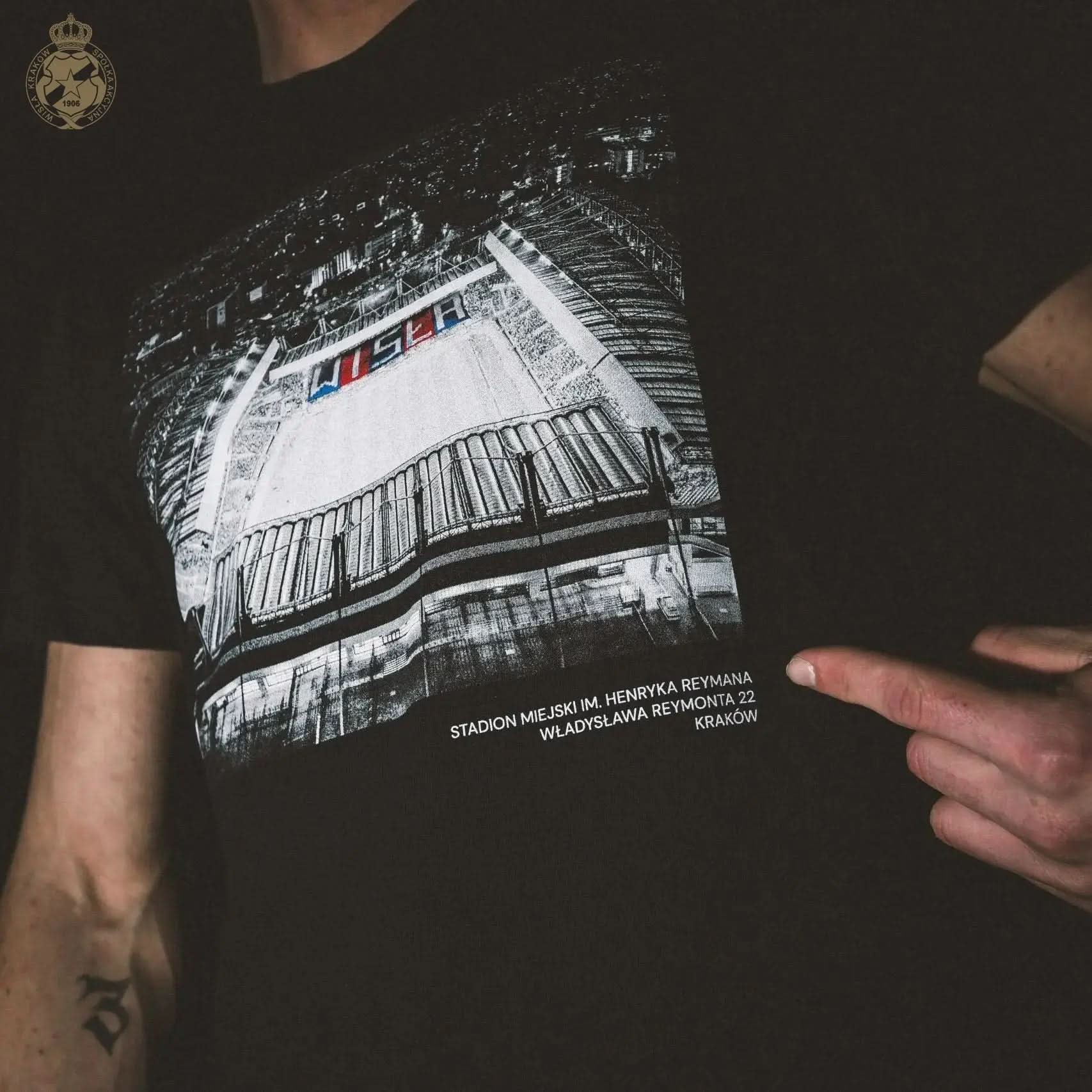 T-shirt Stadion - czarny Official FanShop - TS Wisła Kraków SA