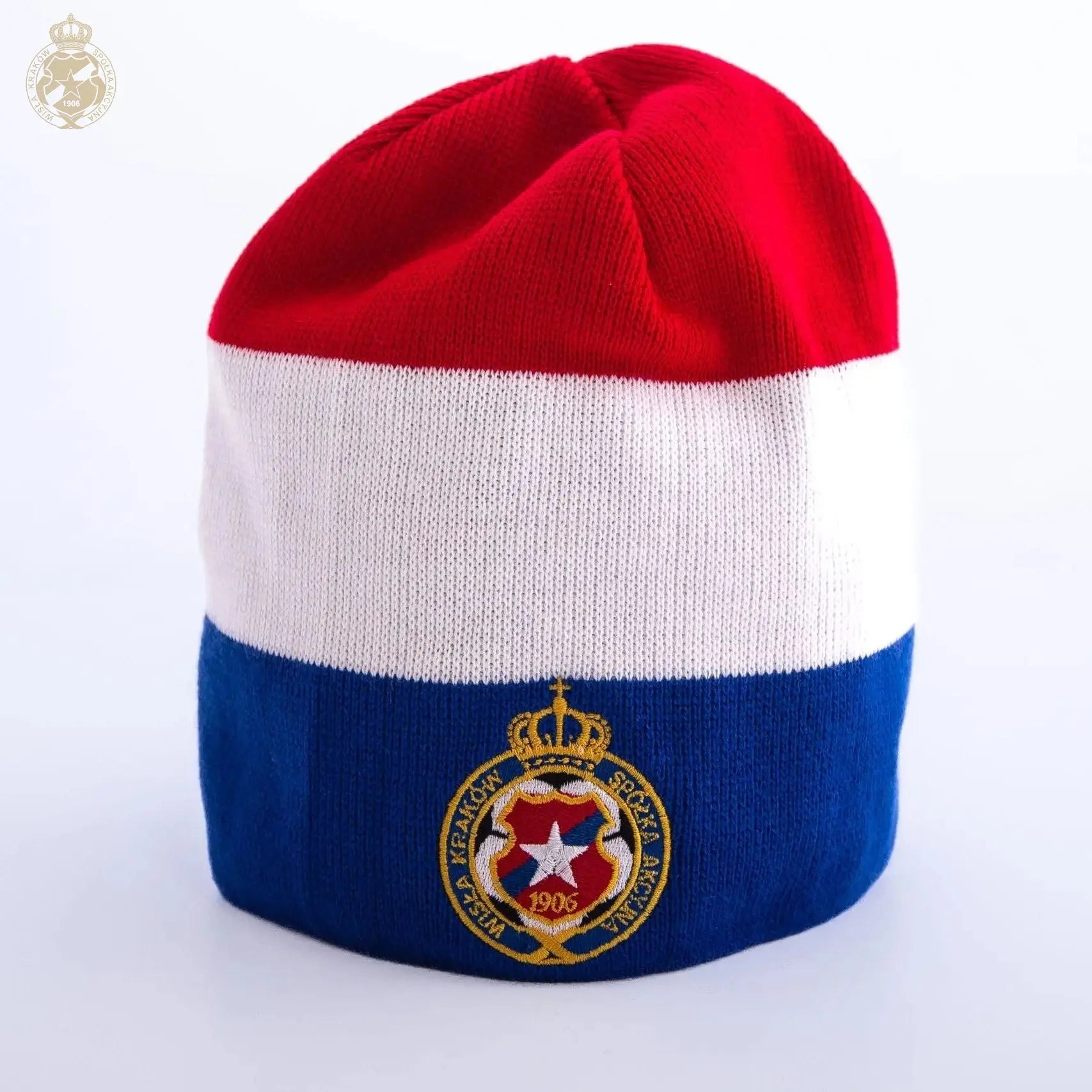 Czapka zimowa Trzy kolory - Herb Official FanShop - TS Wisła Kraków SA