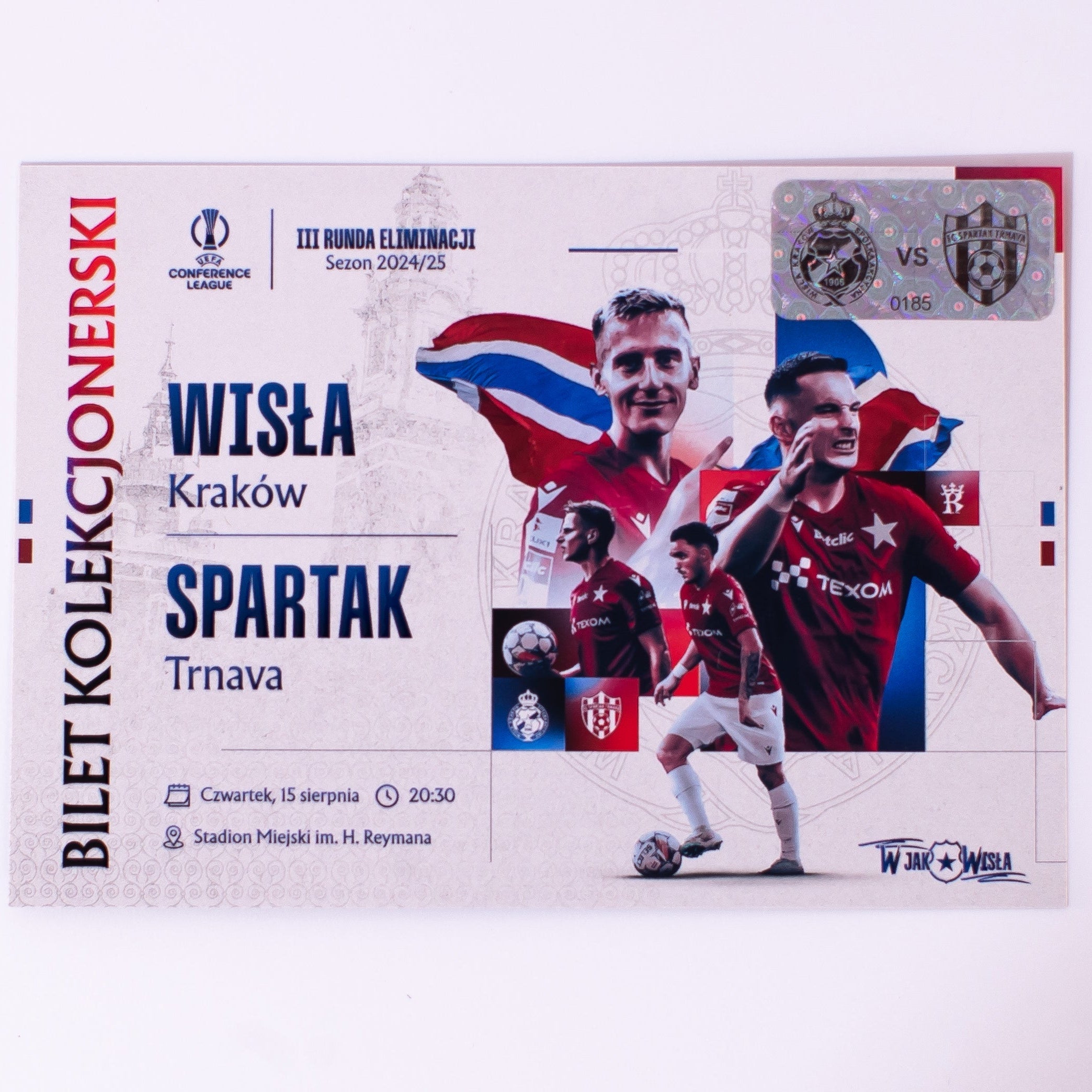 Bilet kolekcjonerski Spartak Trnava - Wisła Kraków Offical FanShop