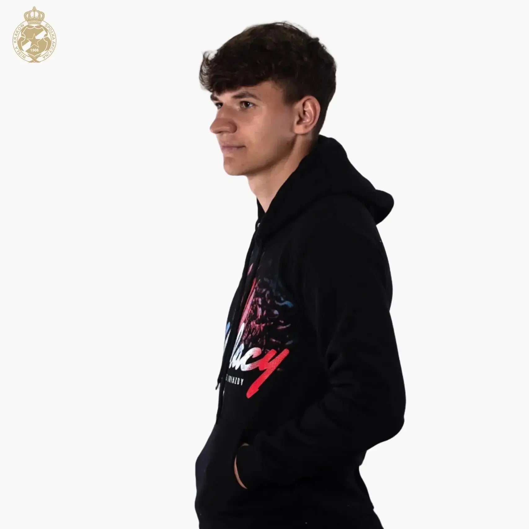 Bluza z kapturem "Wiślacy" - czarna Official FanShop - TS Wisła Kraków SA