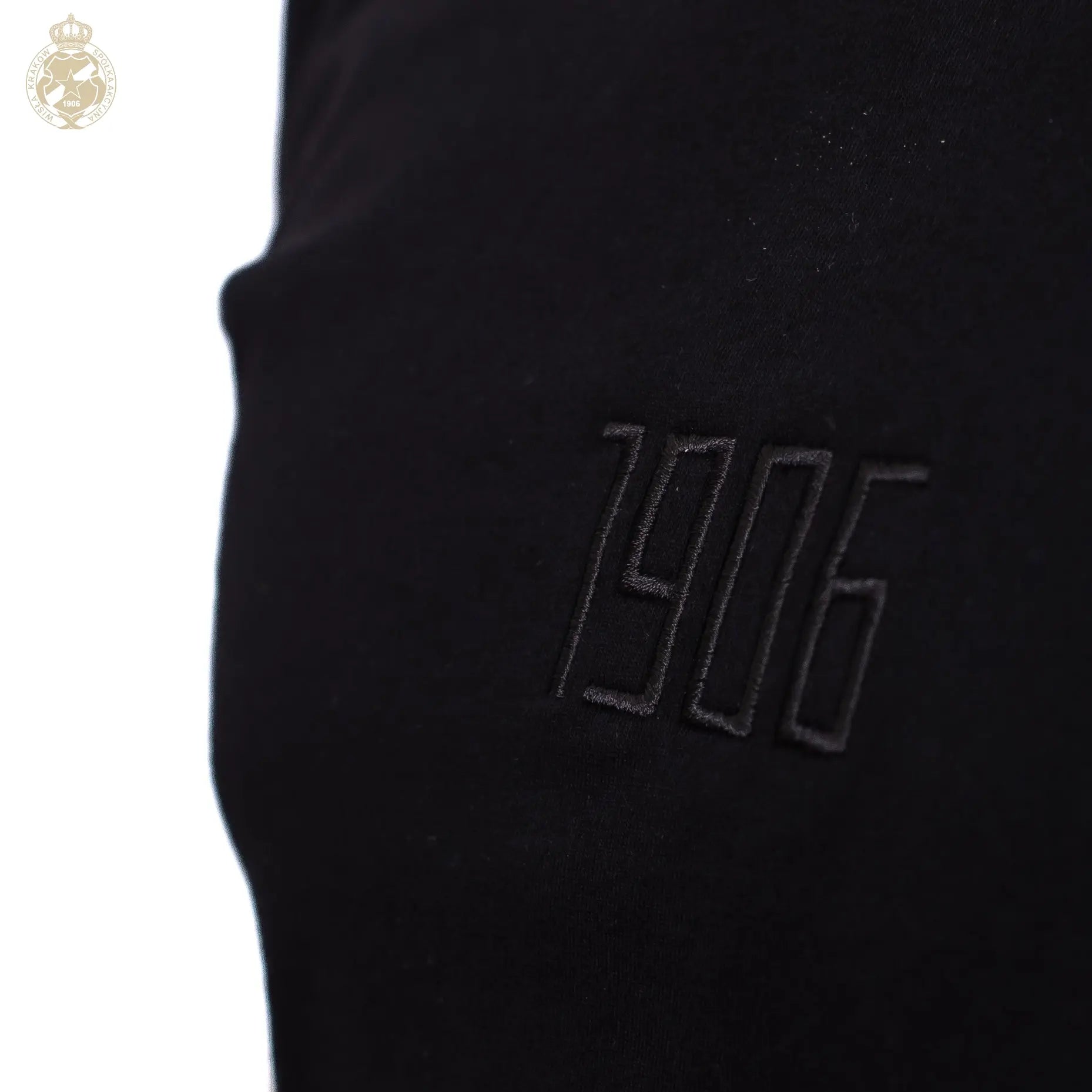 T-shirt 1906 Haft - czarny Official FanShop - TS Wisła Kraków SA