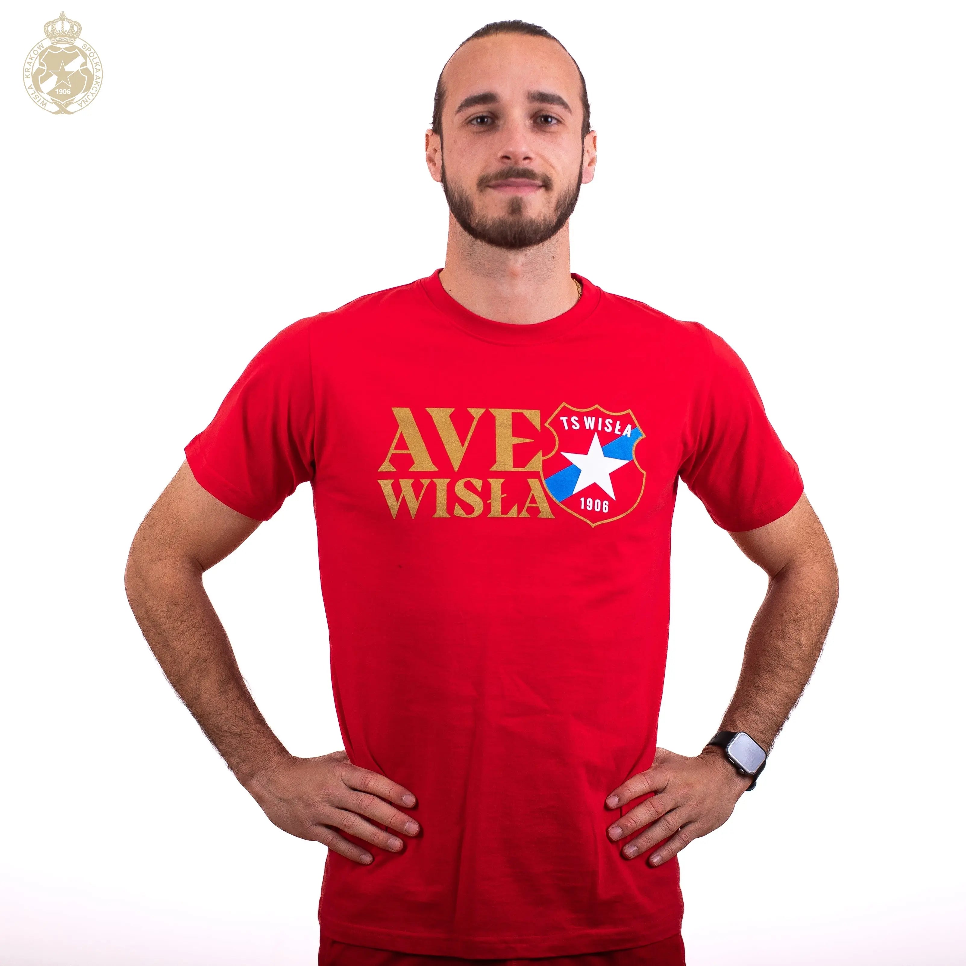 T-shirt AVE Wisła - czerwony Wisła Kraków Offical FanShop