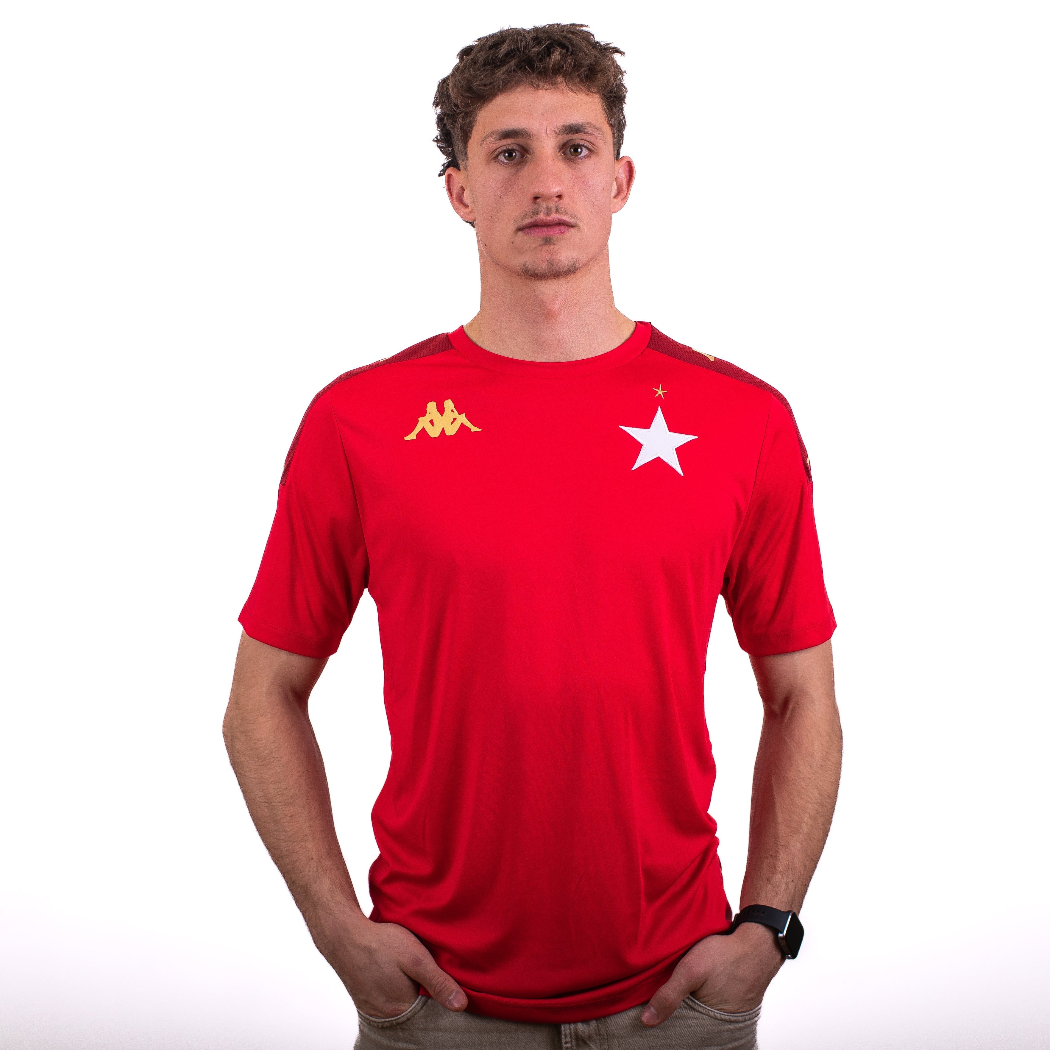 Kappa koszulka treningowa GIANTO - czerwona - Wisła Kraków® Official Platform