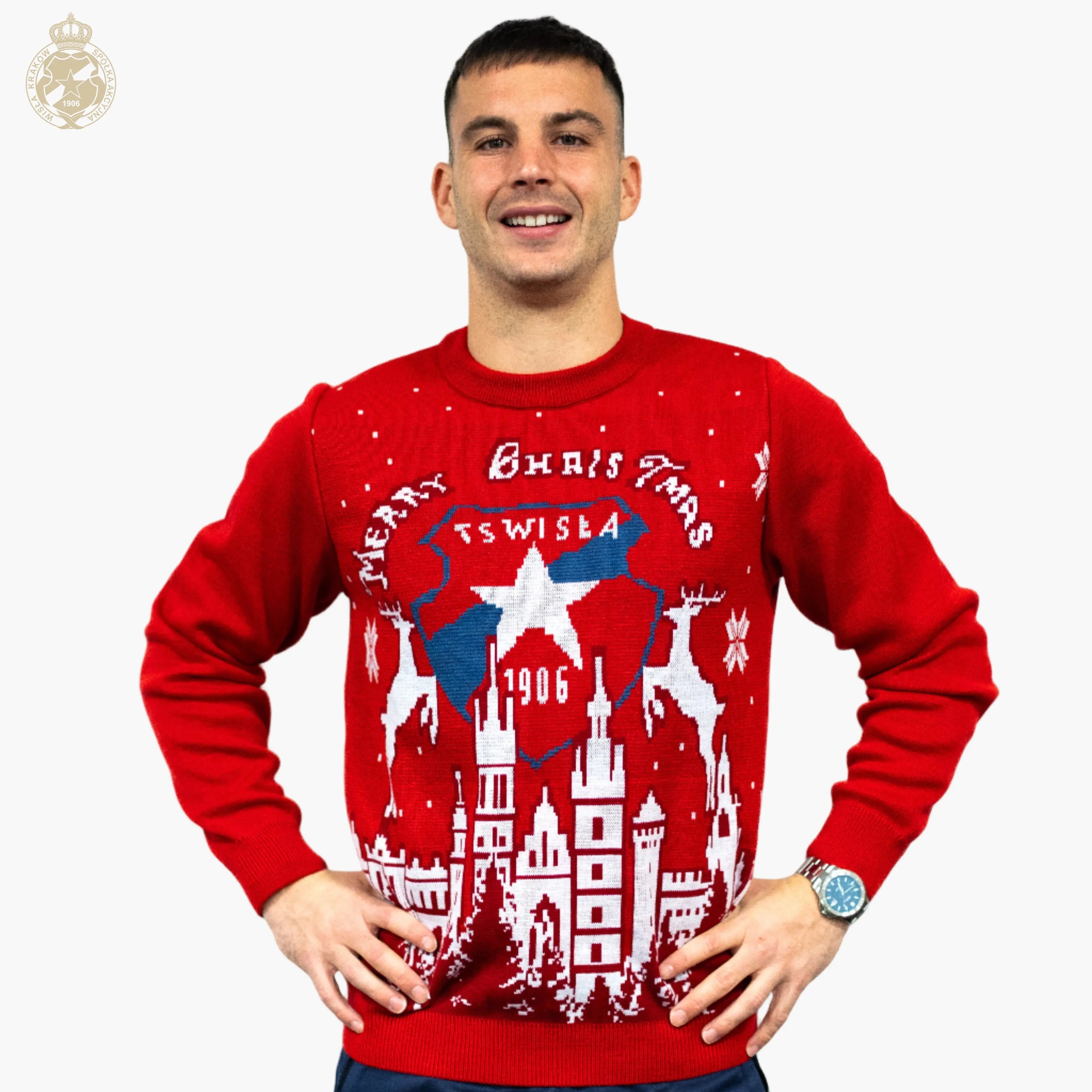 Sweter świąteczny 2025 Official FanShop - TS Wisła Kraków SA