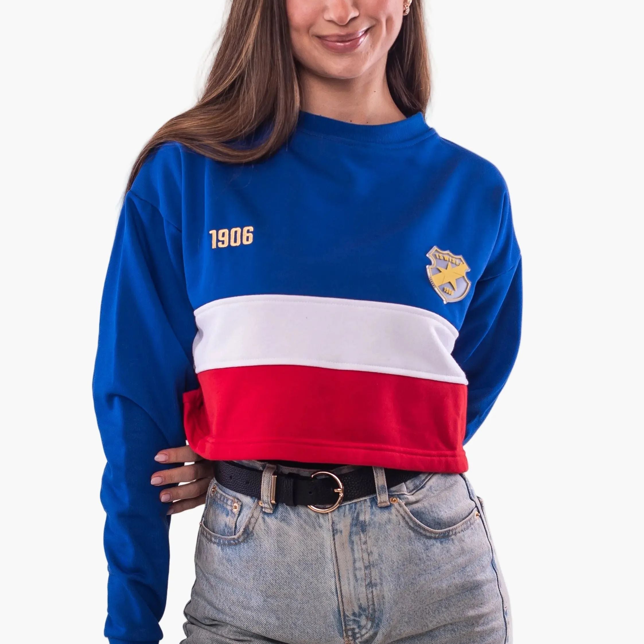 Bluza damska Trzy Kolory Retro - Wisła Kraków Offical FanShop