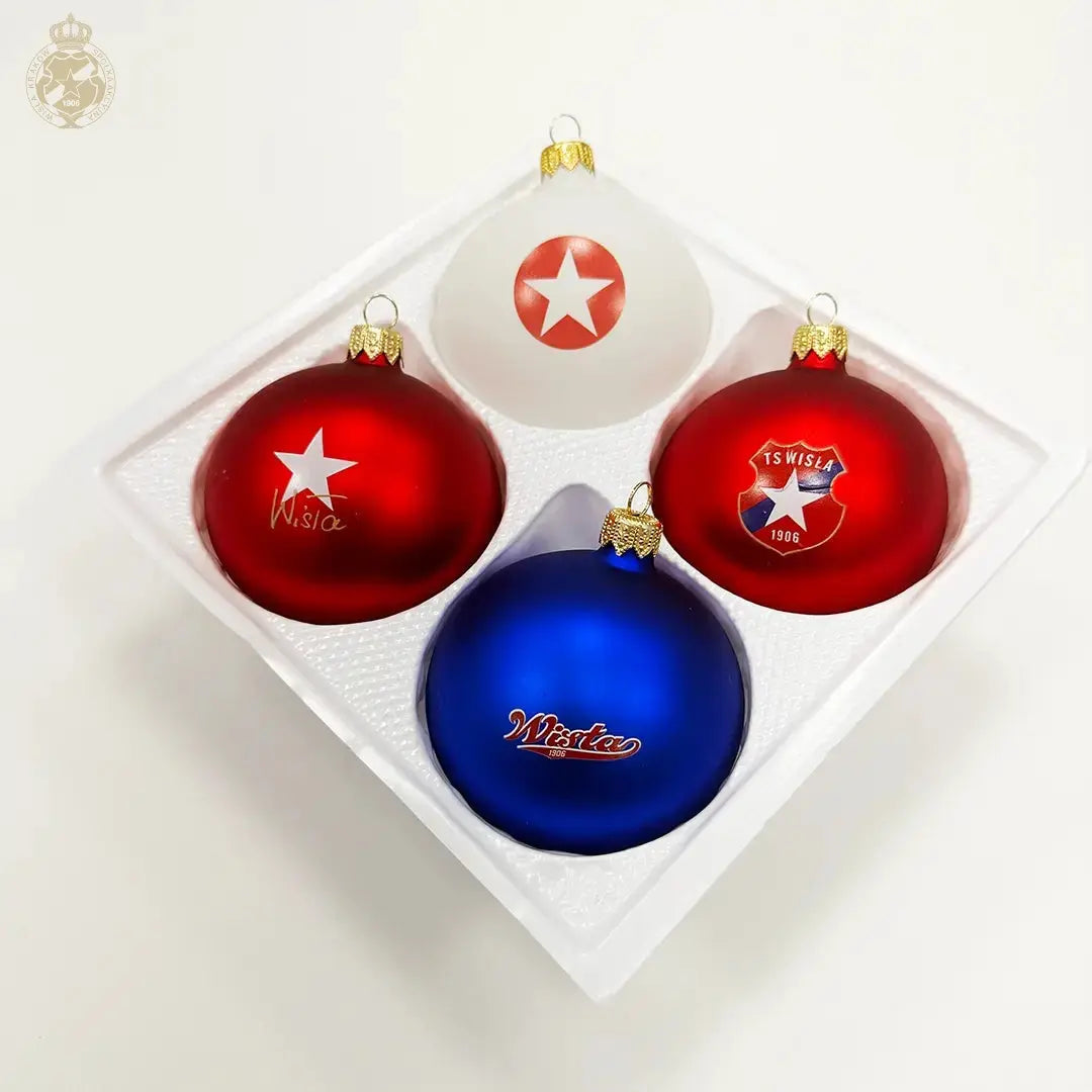 Świąteczne Bombki Wisły Kraków - Zestaw 2 (herb TS) Official FanShop - TS Wisła Kraków SA
