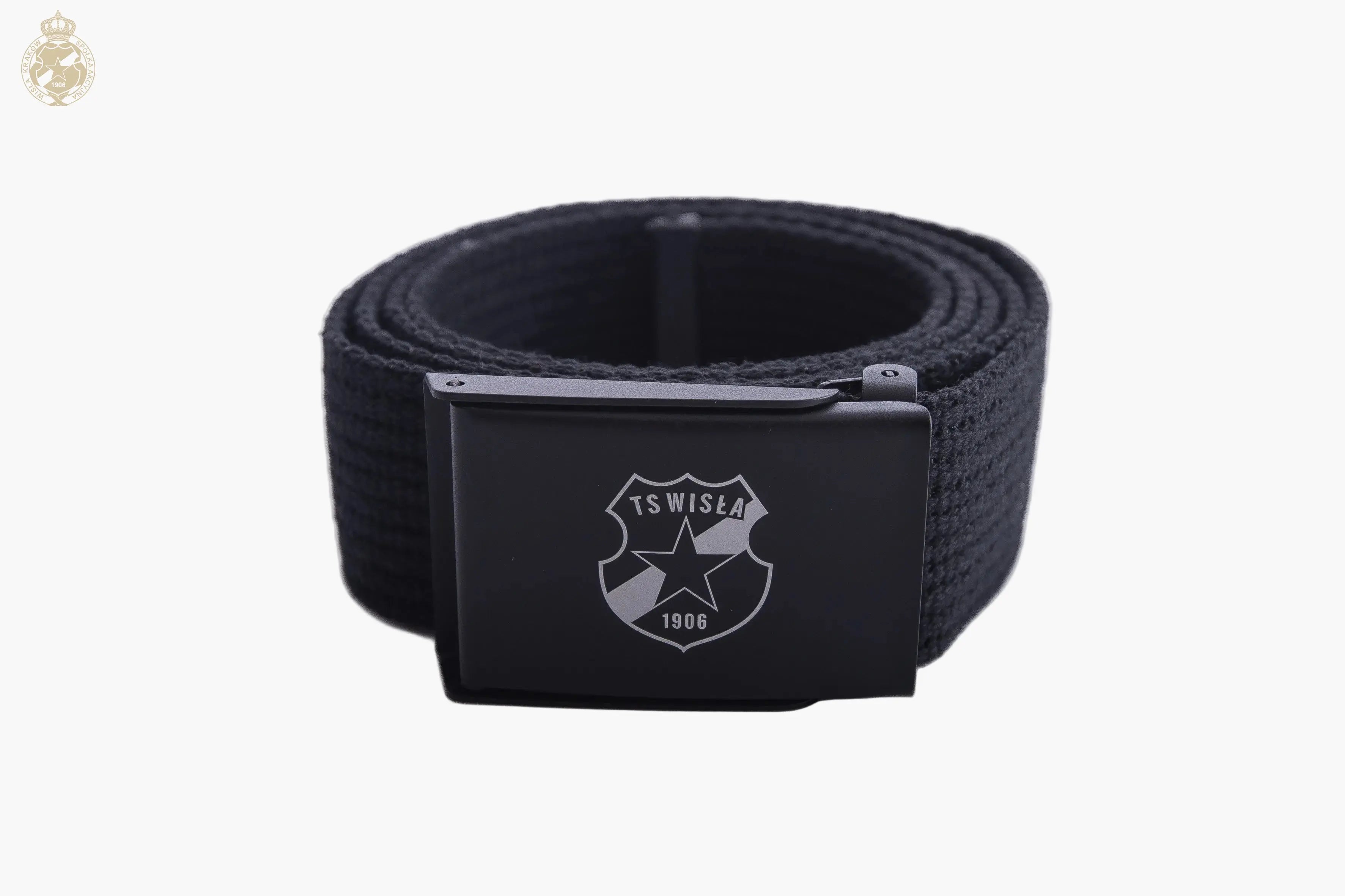 Pasek parciany Herb TS - czarny - Wisła Kraków Offical FanShop