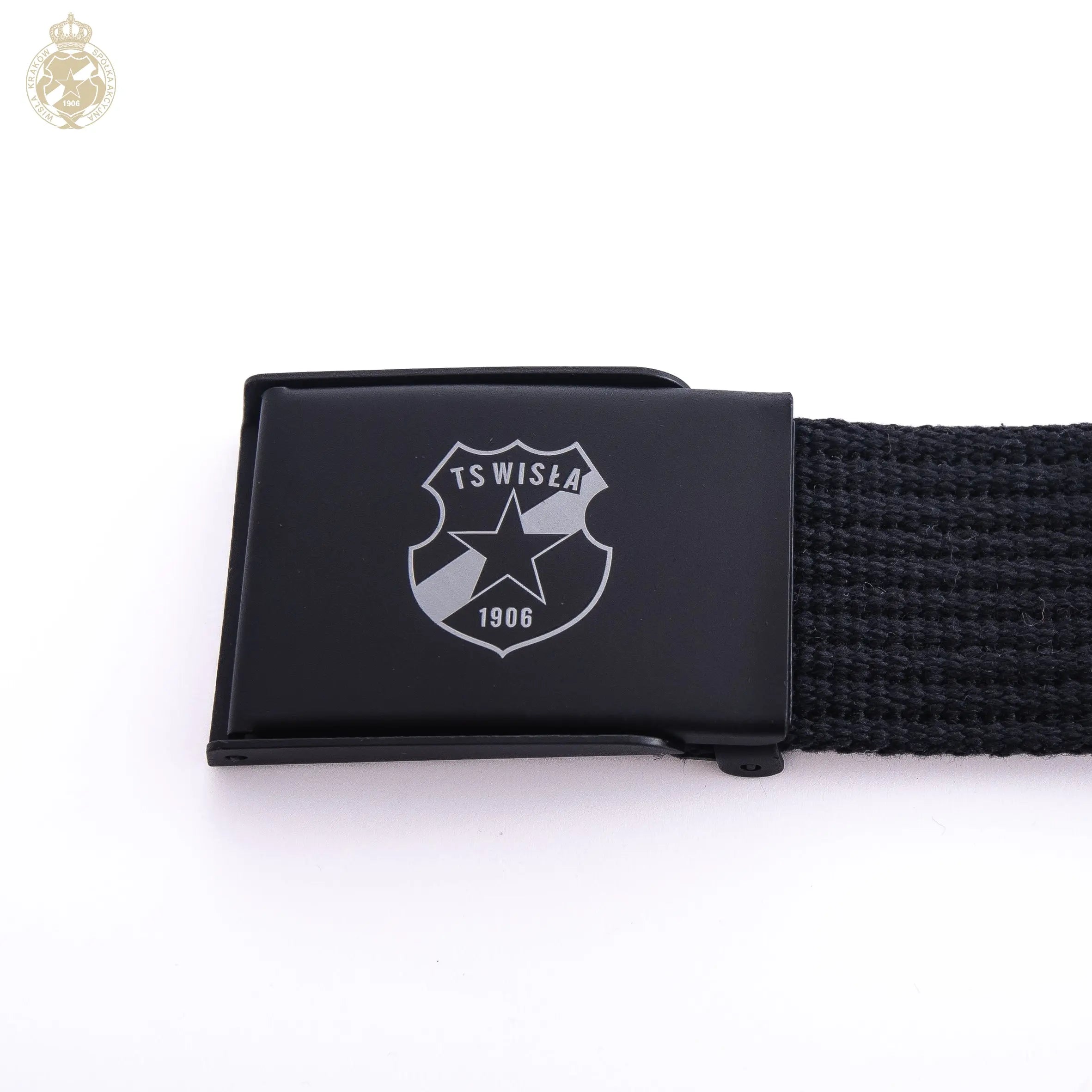 Pasek parciany Herb TS - czarny - Wisła Kraków Offical FanShop