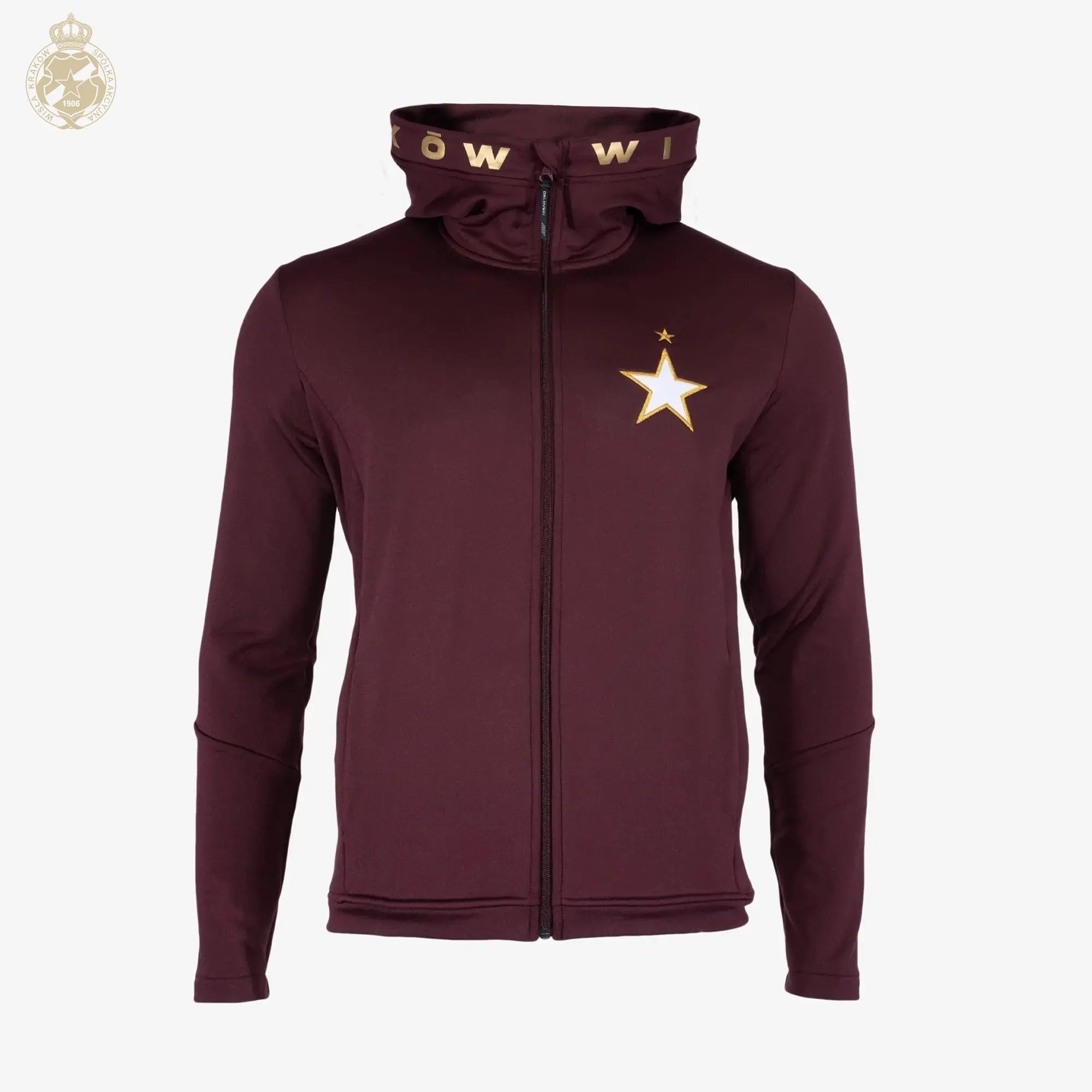 Bluza Biała Gwiazda z kapturem - bordowa Official FanShop - TS Wisła Kraków SA