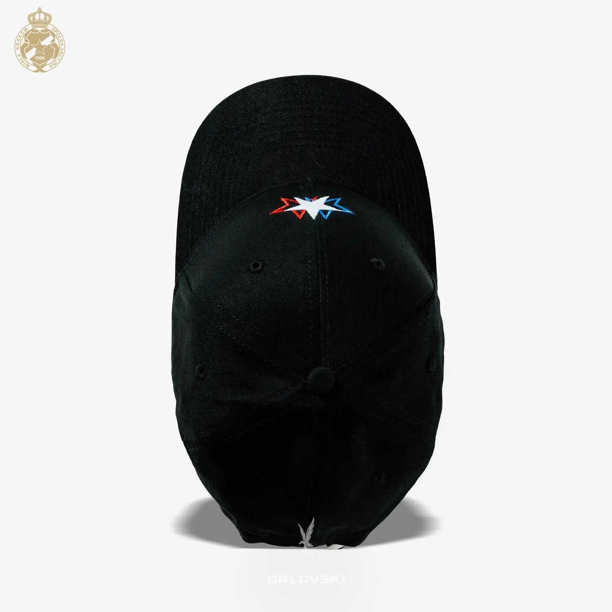 Czapka z daszkiem Gwiazda Trzy Kolory - czarna Official FanShop - TS Wisła Kraków SA