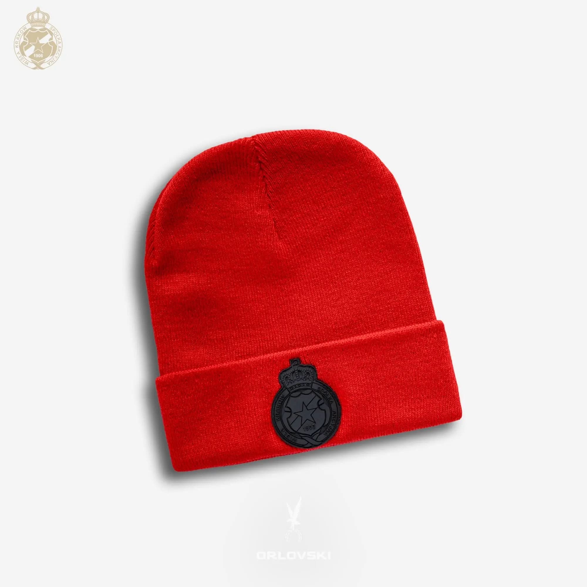 Czapka zimowa czarny Herb SA TSW087 - czerwona Wisła Kraków Offical FanShop