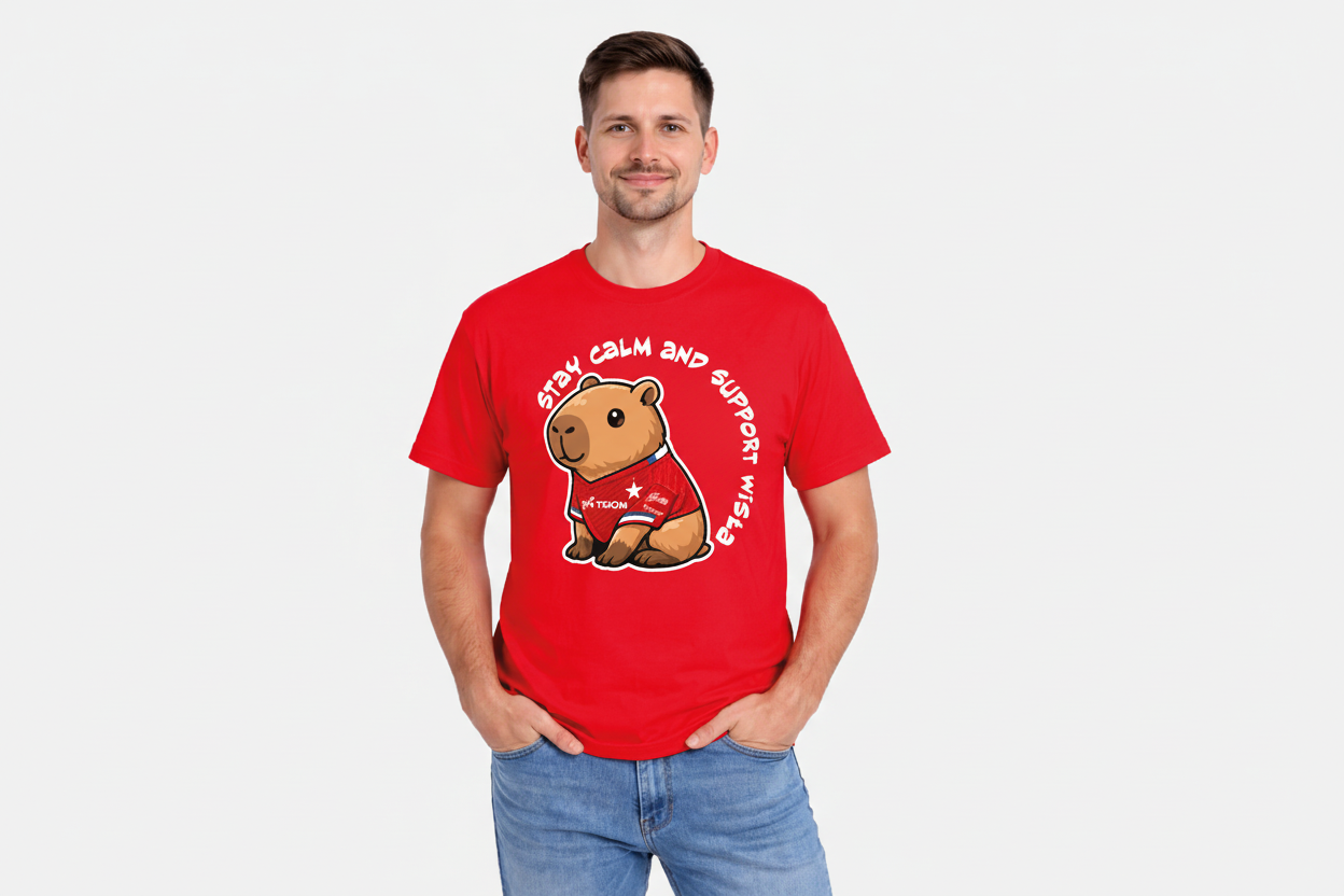 T-shirt Kapibara Stay Calm and Support Wisła - Official FanShop - TS Wisła Kraków SA