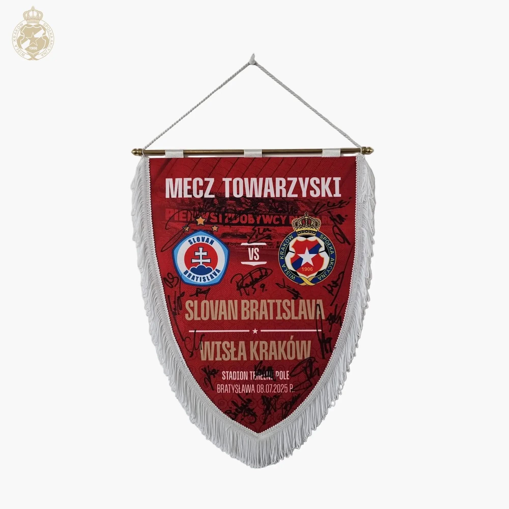 Licytacja - Proporzec meczowy - Slovan Bratysława – Wisła Kraków Wisła Kraków Offical FanShop