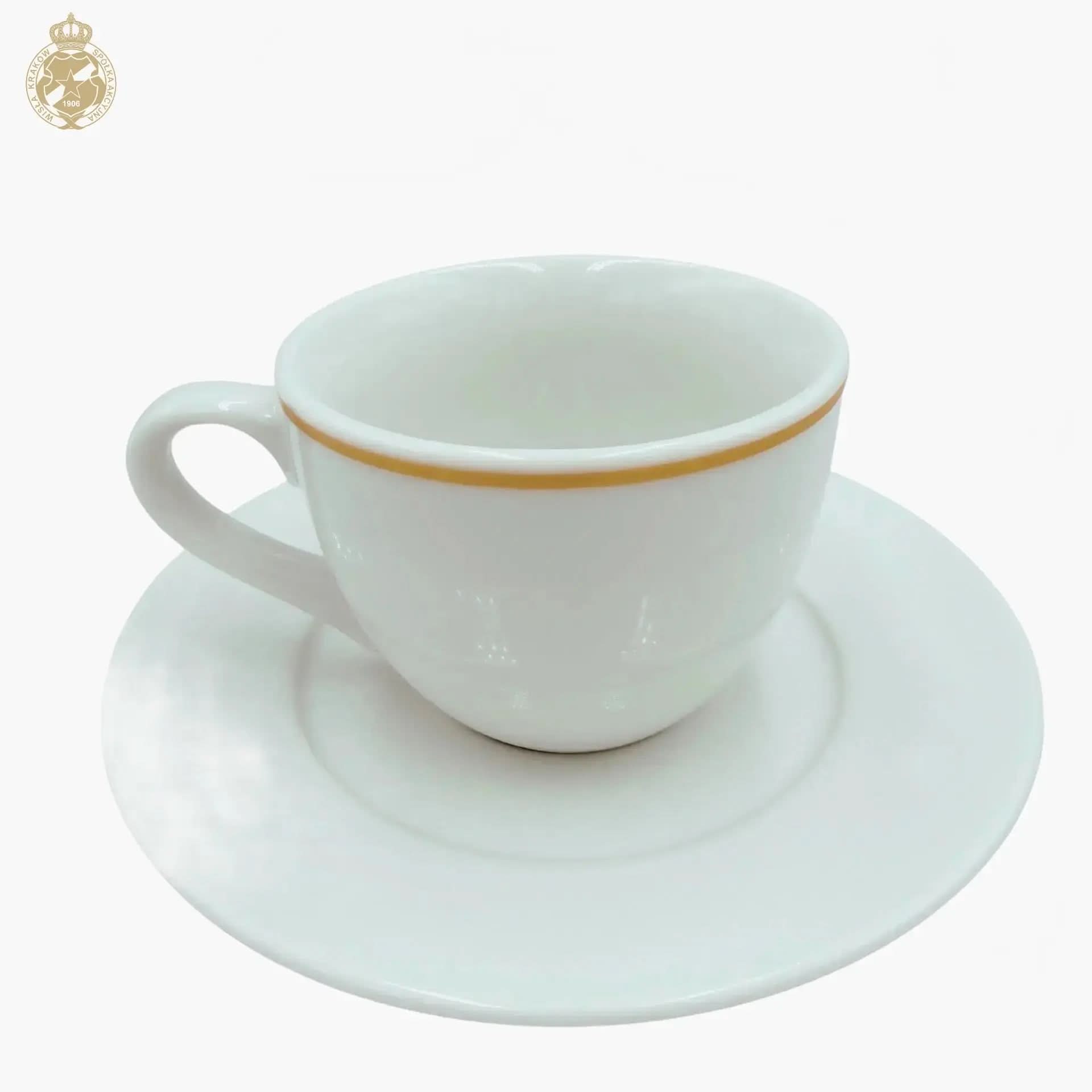 Filiżanka złoty ornament - biała Official FanShop - TS Wisła Kraków SA
