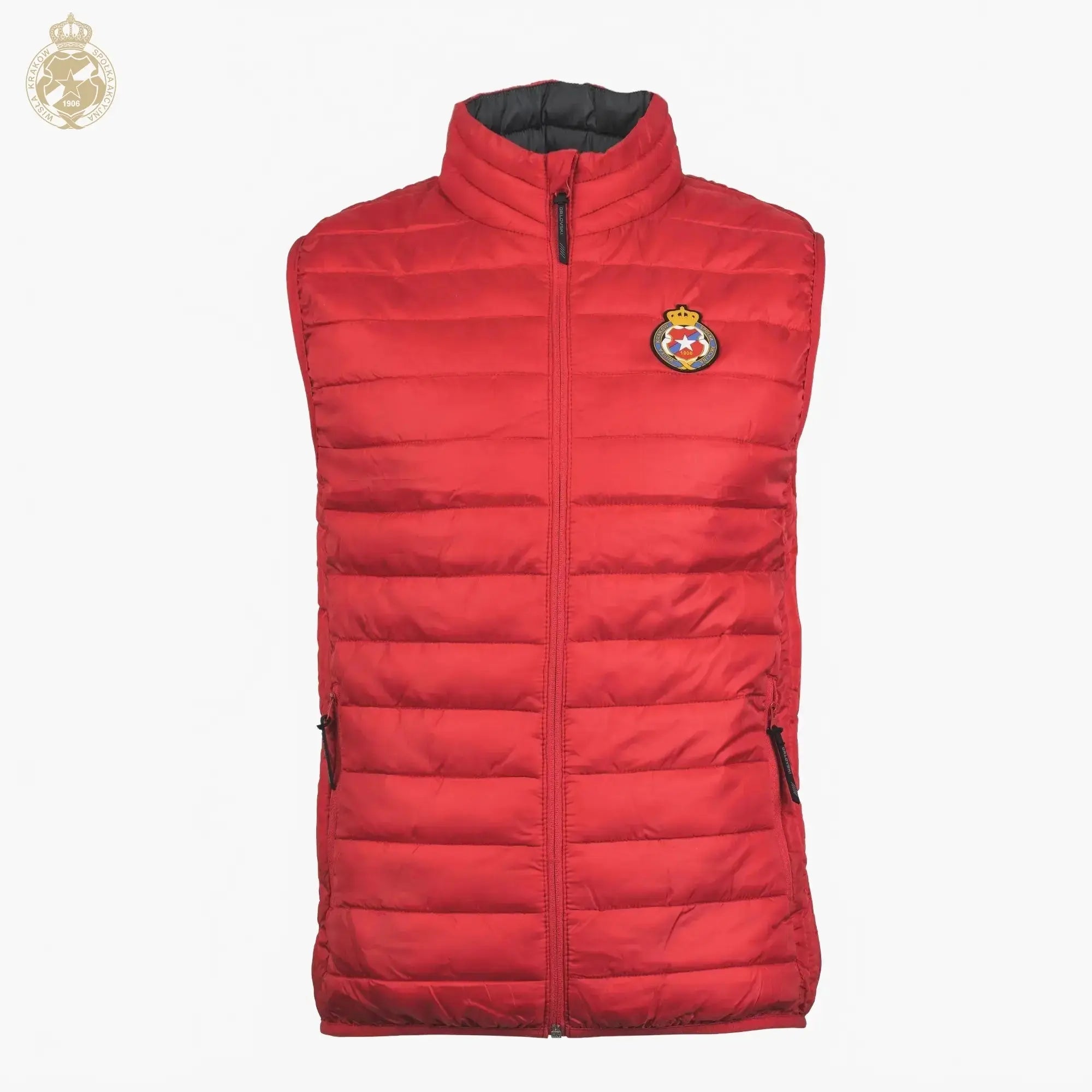 Bezrękawnik Herb SA -czerwony Official FanShop - TS Wisła Kraków SA