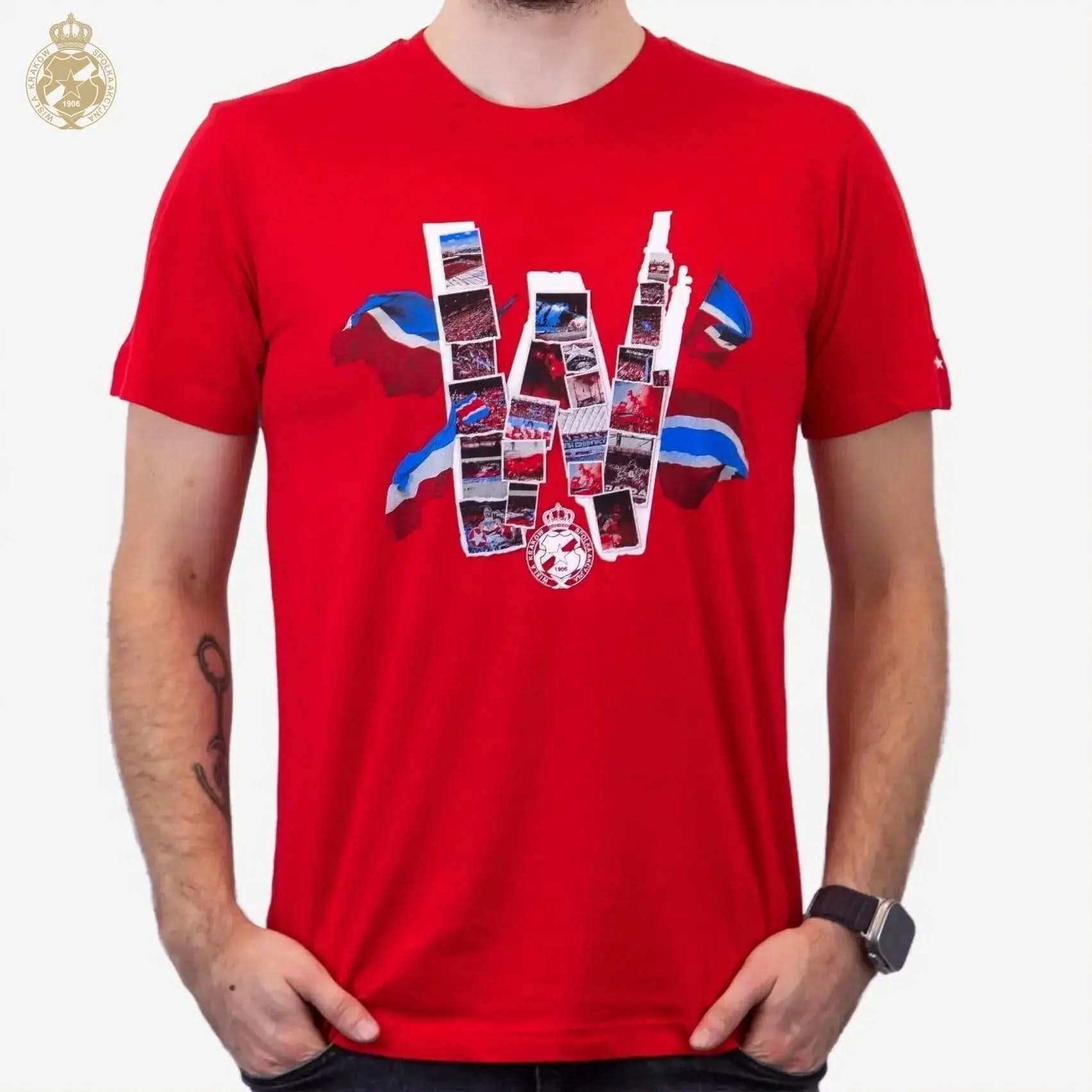 T-shirt W jak Wisła - czerwony Official FanShop - TS Wisła Kraków SA