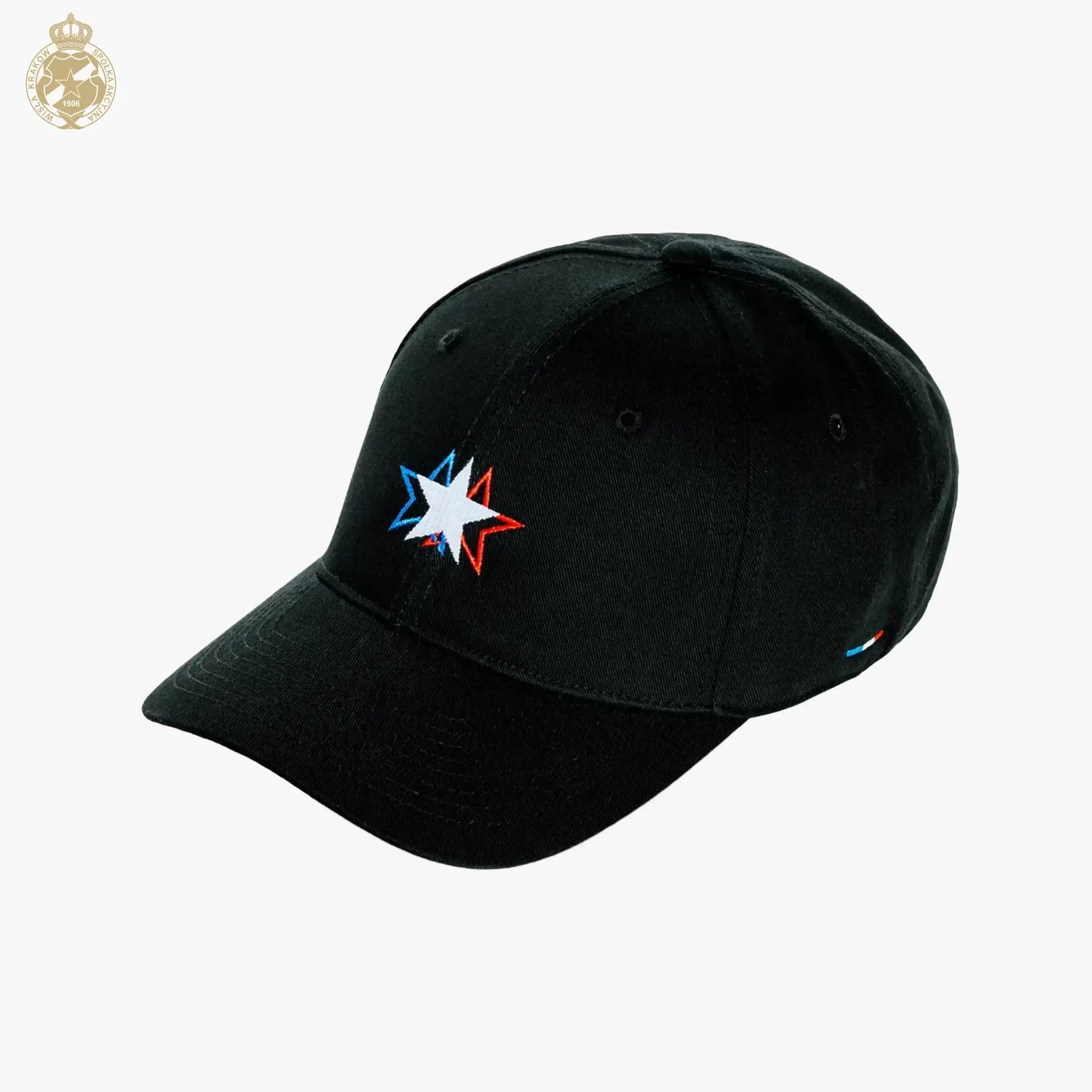 Czapka z daszkiem Gwiazda Trzy Kolory - czarna Official FanShop - TS Wisła Kraków SA