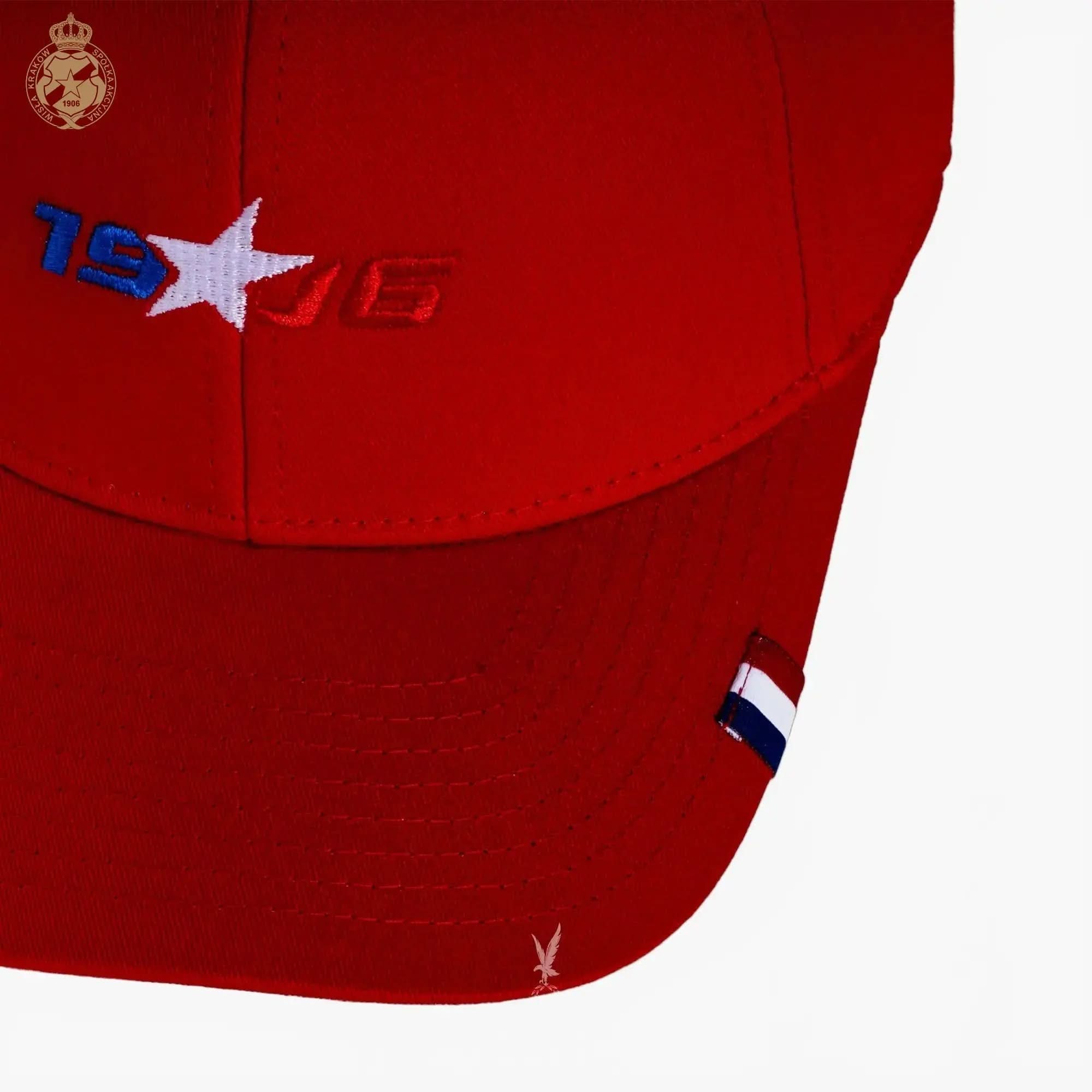 Czapka z daszkiem Gwiazda 1906 - czerwona Official FanShop - TS Wisła Kraków SA