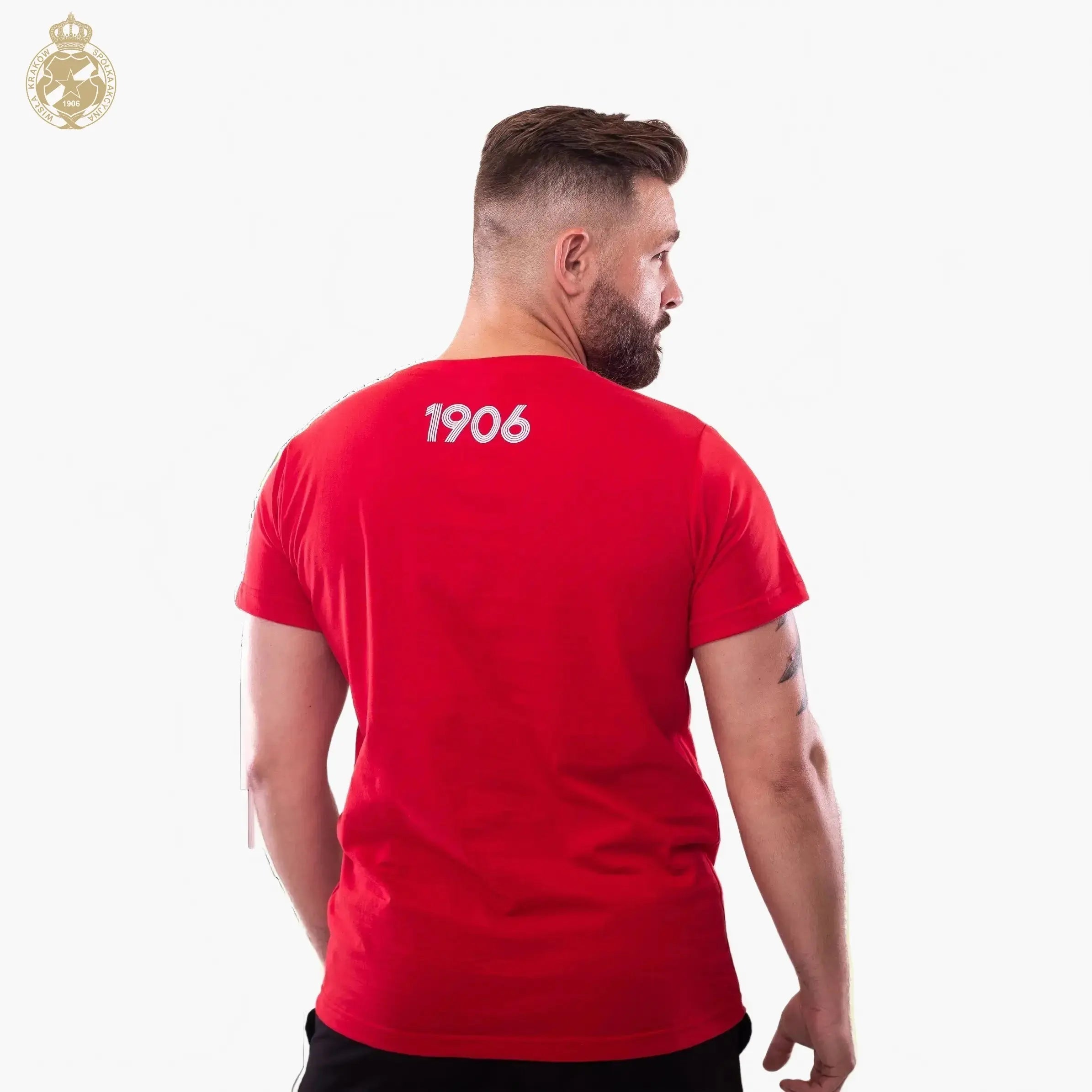 T-shirt 1906 retro - czerwony - TS Wisła Kraków SA