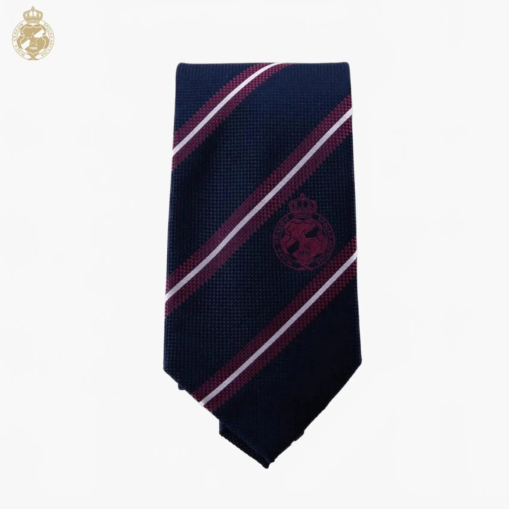 Krawat Herb SA - granatowy Official FanShop - TS Wisła Kraków SA